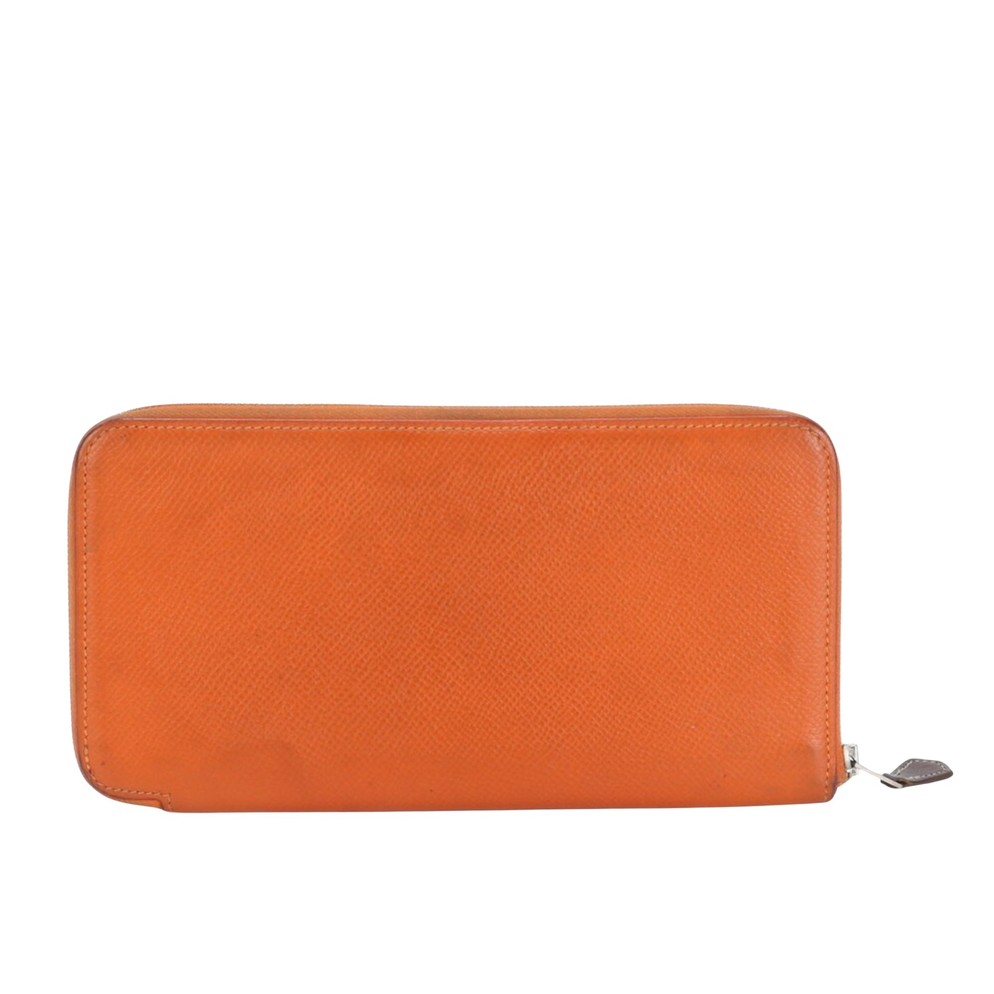 Hermès Silk'In, Orange, Leather, wallet