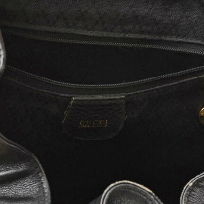 Gucci, Black, Leather, backpack