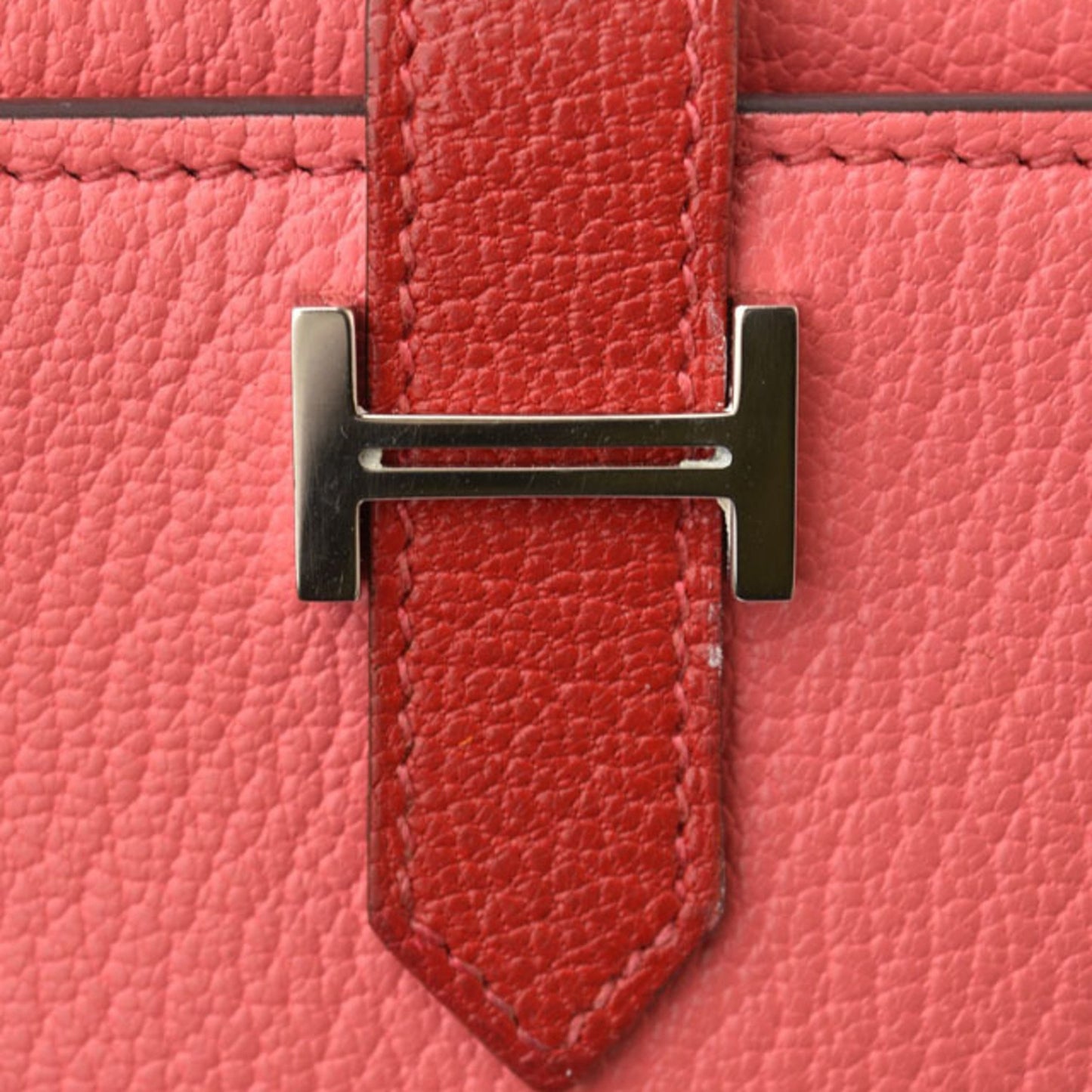 Hermès Béarn, Red, Leather, wallet