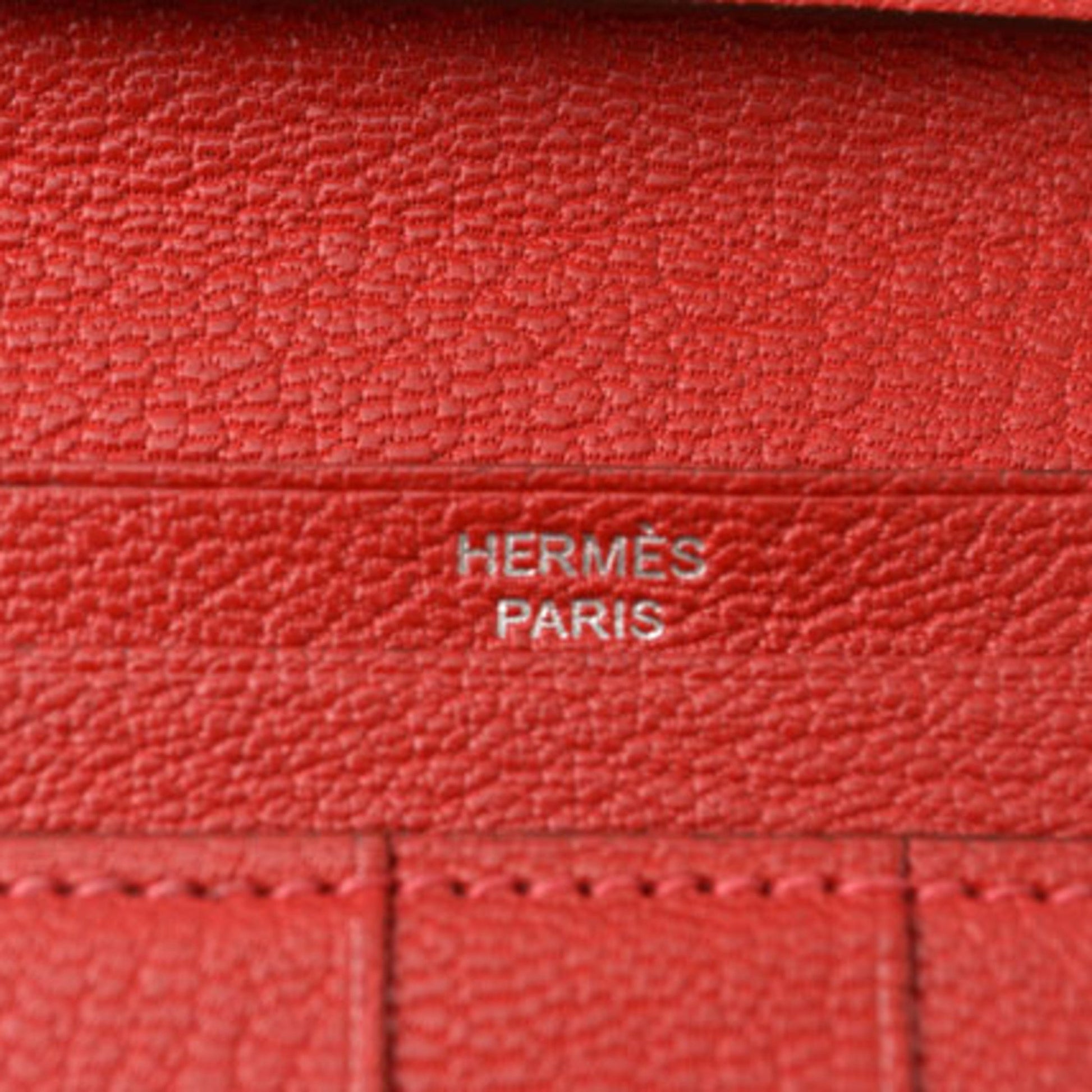 Hermès Béarn, Red, Leather, wallet