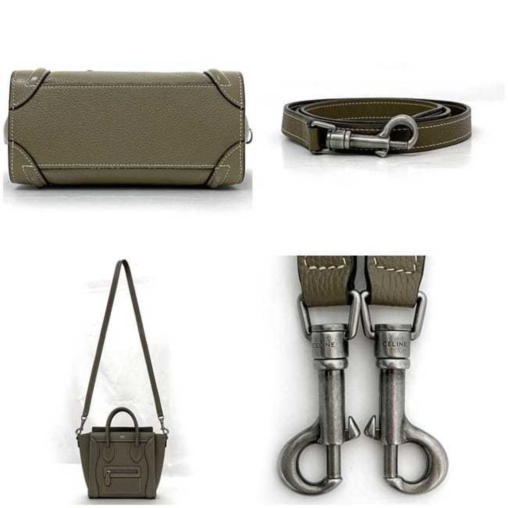 Céline Luggage, Beige, Leather, handbag