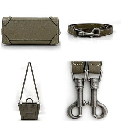 Céline Luggage, Beige, Leather, handbag