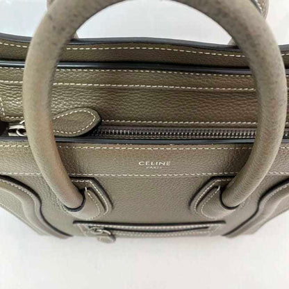 Céline Luggage, Beige, Leather, handbag