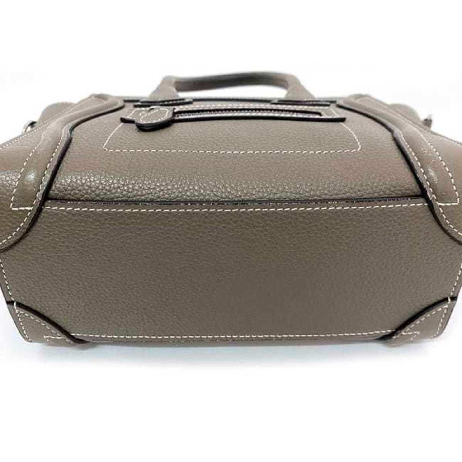 Céline Luggage, Beige, Leather, handbag