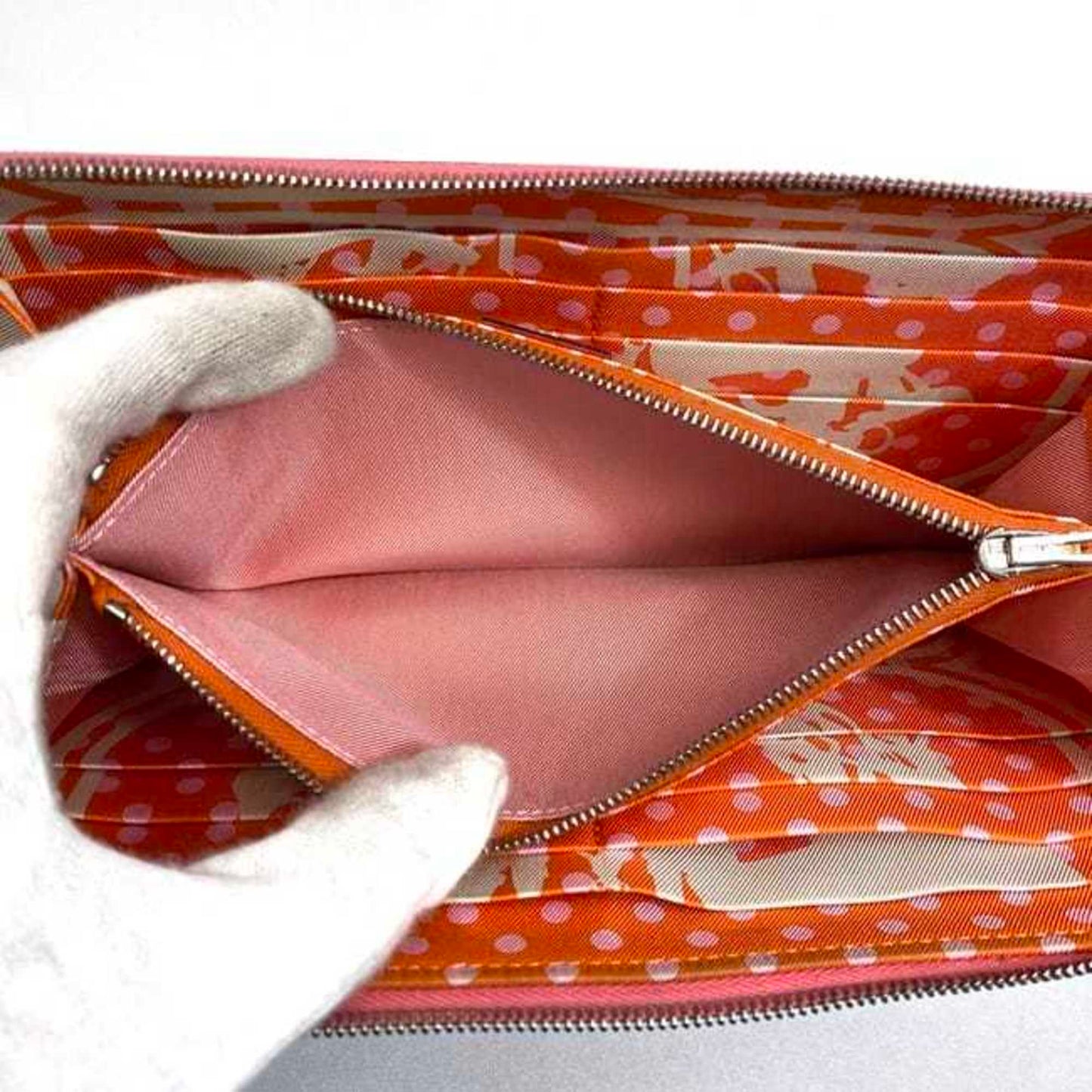 Hermès Silk'In, Pink, Leather, wallet