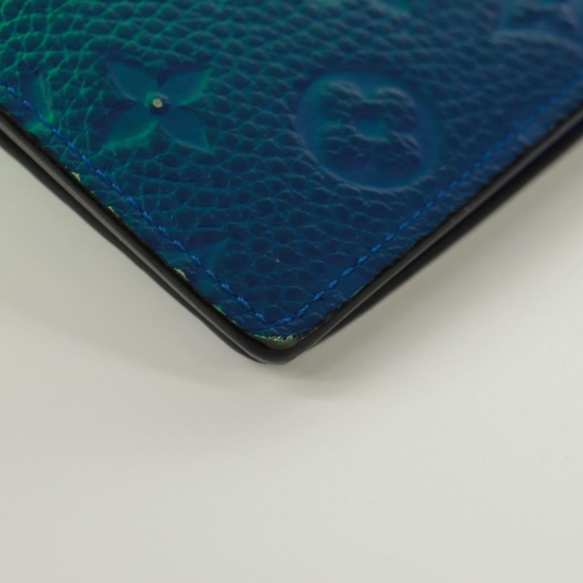 Louis Vuitton Brazza Limited Edition Illusion Monogram Taurillon Leather, Green, Leather, Wallet