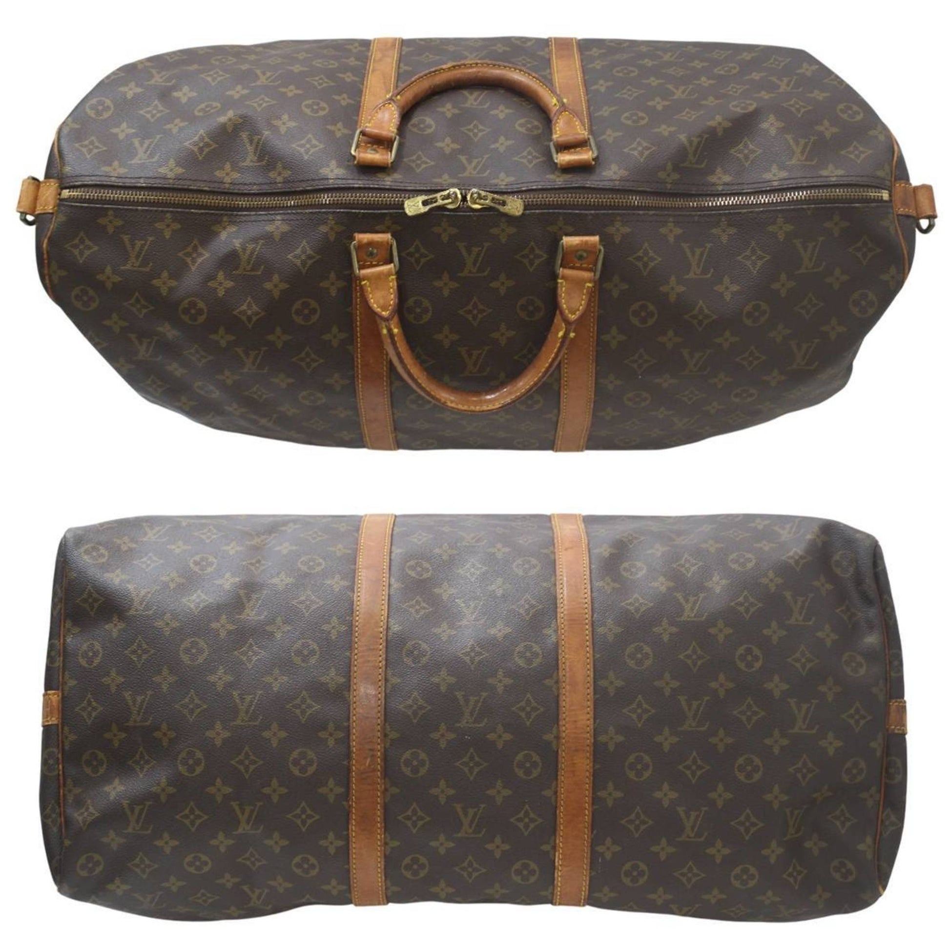 Louis Vuitton Keepall Bandoulière 60, Brown, Canvas, travel