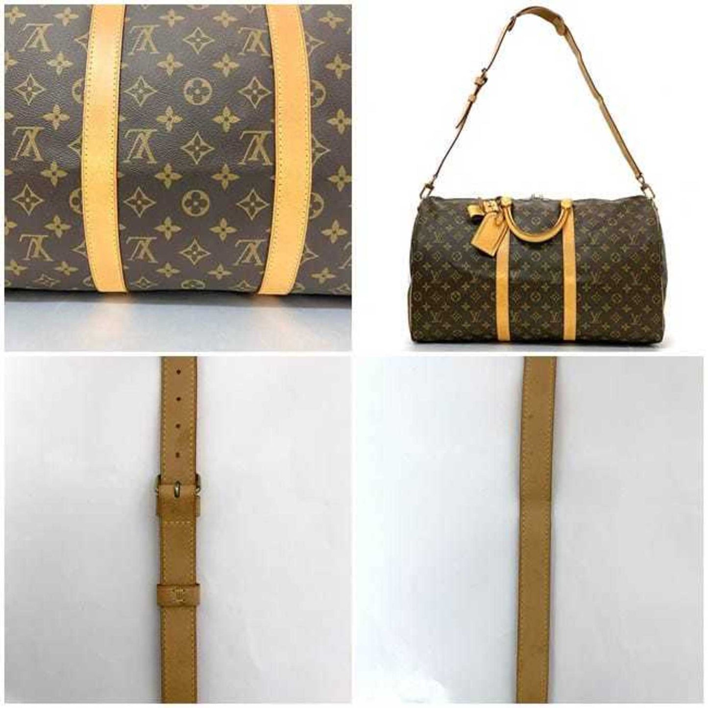 Louis Vuitton Keepall Bandouliere 50, Brown, Canvas, travel