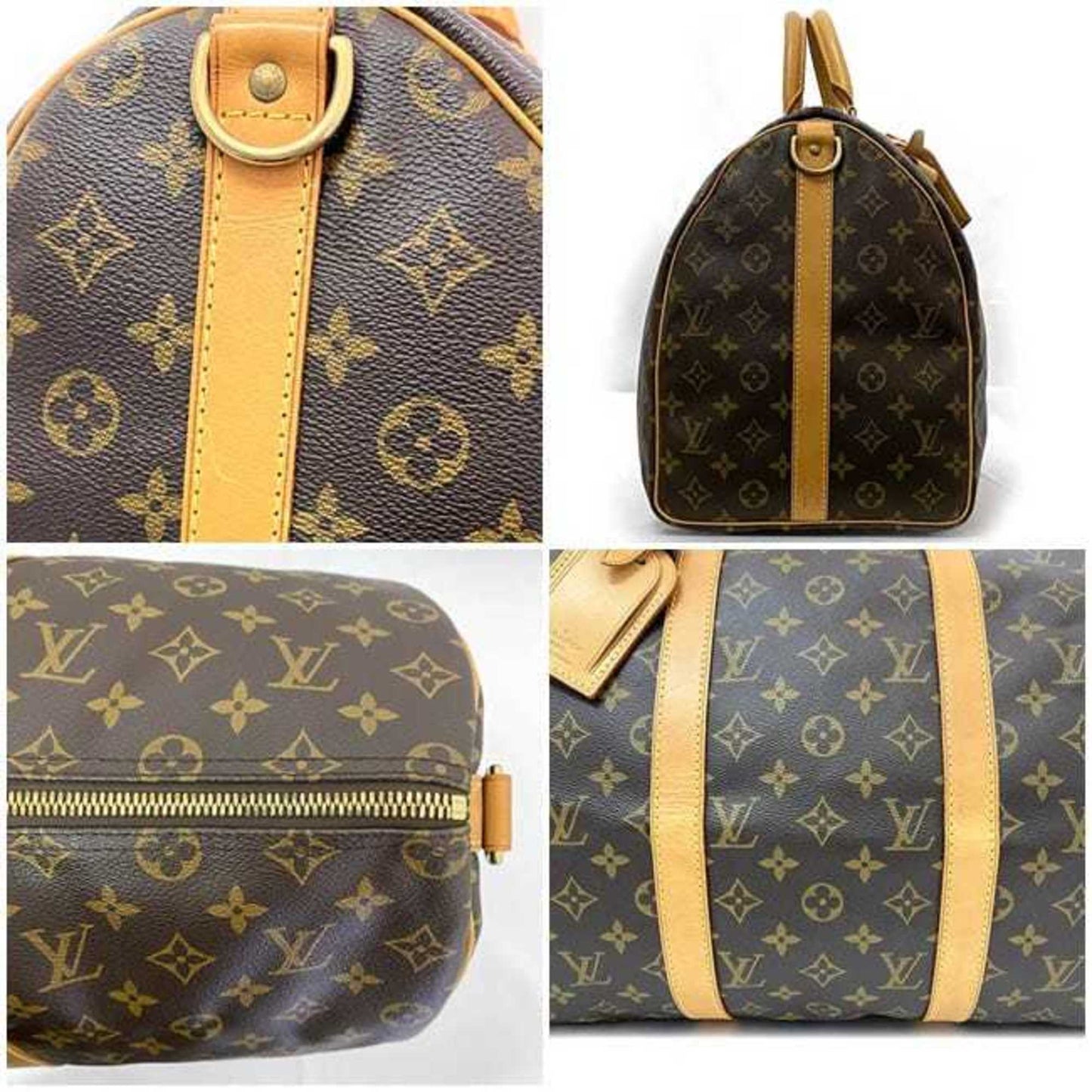 Louis Vuitton Keepall Bandouliere 50, Brown, Canvas, travel