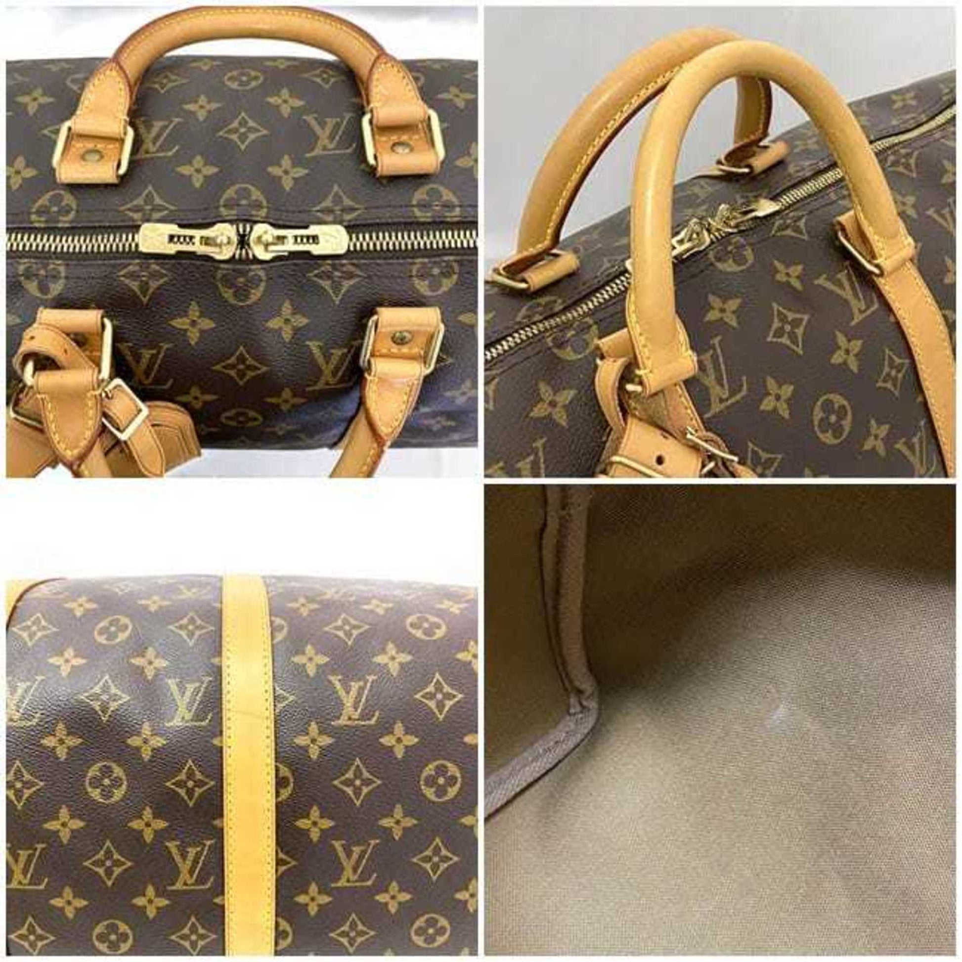 Louis Vuitton Keepall Bandouliere 50, Brown, Canvas, travel