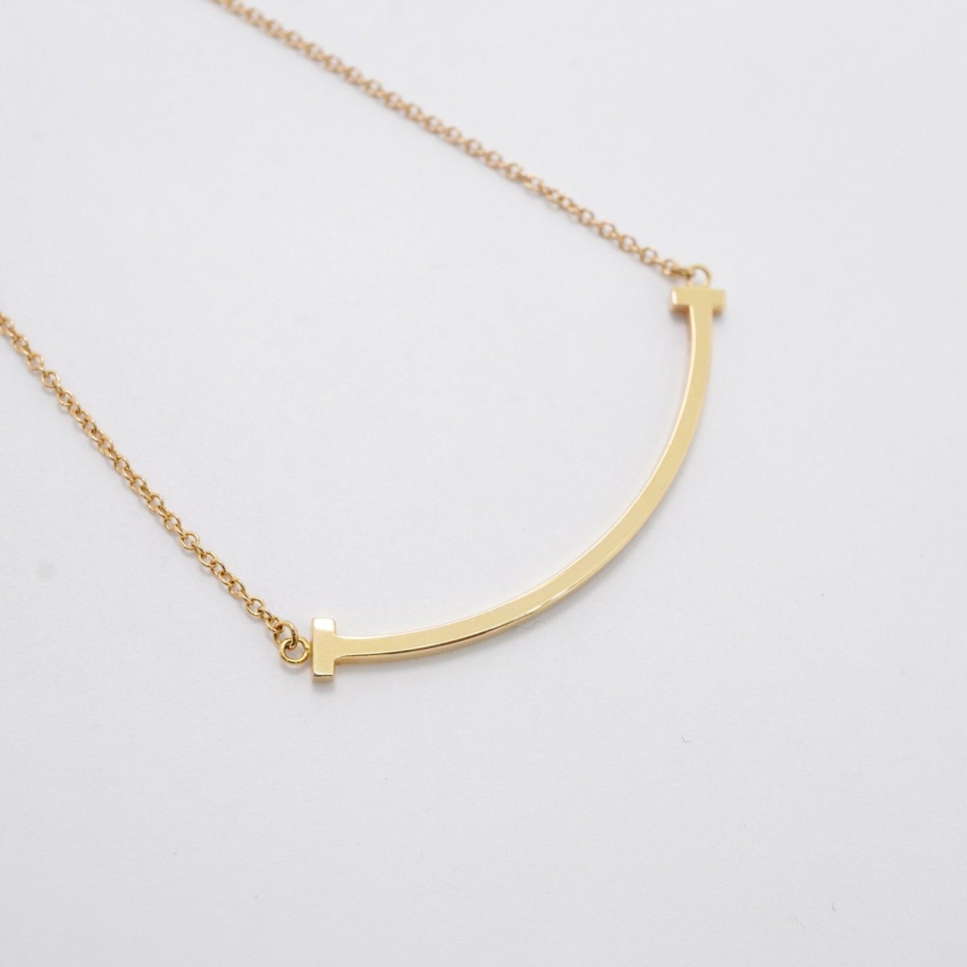 Tiffany & Co T Smile, Gold, Yellow Gold, necklace