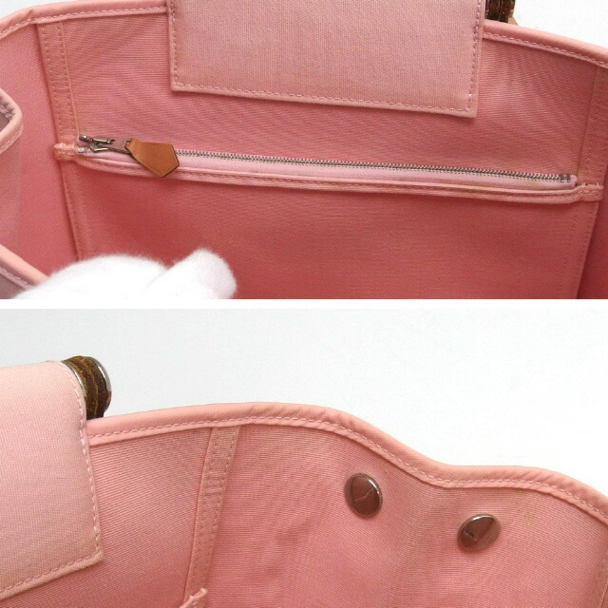 Hermès Cabag, Pink, Canvas, tote