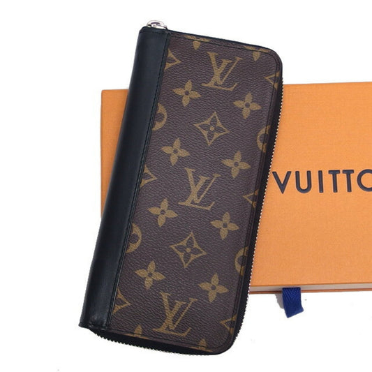 Louis Vuitton Zippy wallet, Black, Canvas, wallet