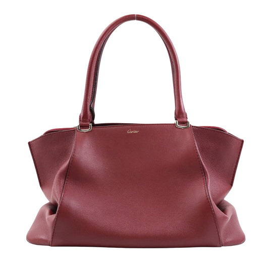 Cartier, Burgundy, Leather, handbag