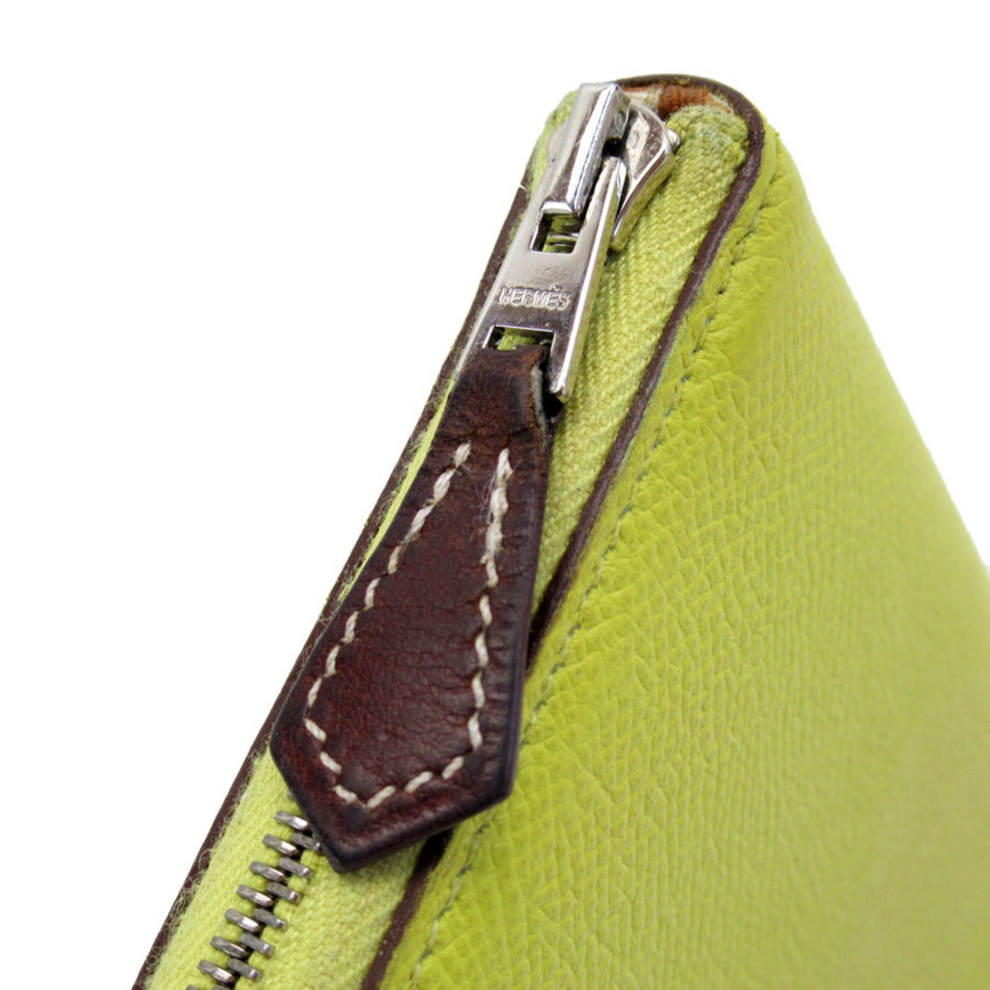Hermès, Green, Leather, wallet