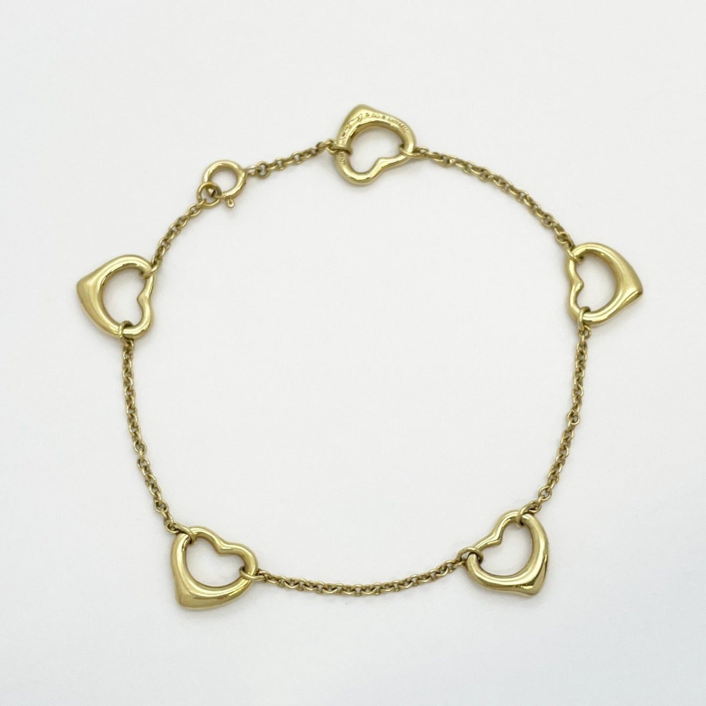 Tiffany & Co Open Heart, Gold, Yellow Gold, bracelet