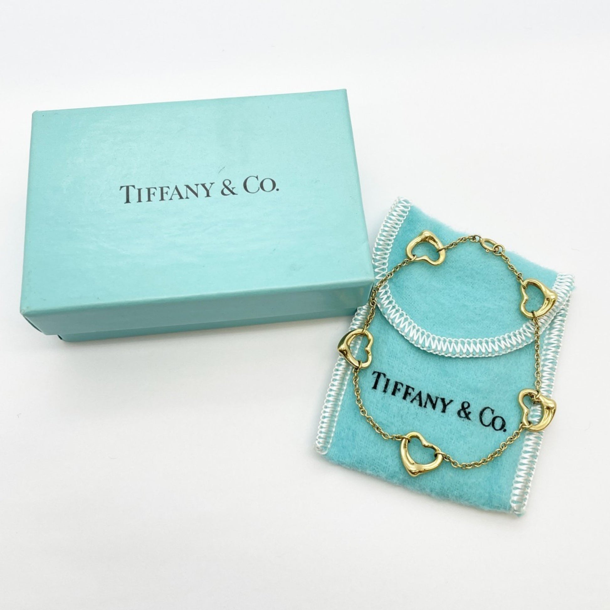 Tiffany & Co Open Heart, Gold, Yellow Gold, bracelet