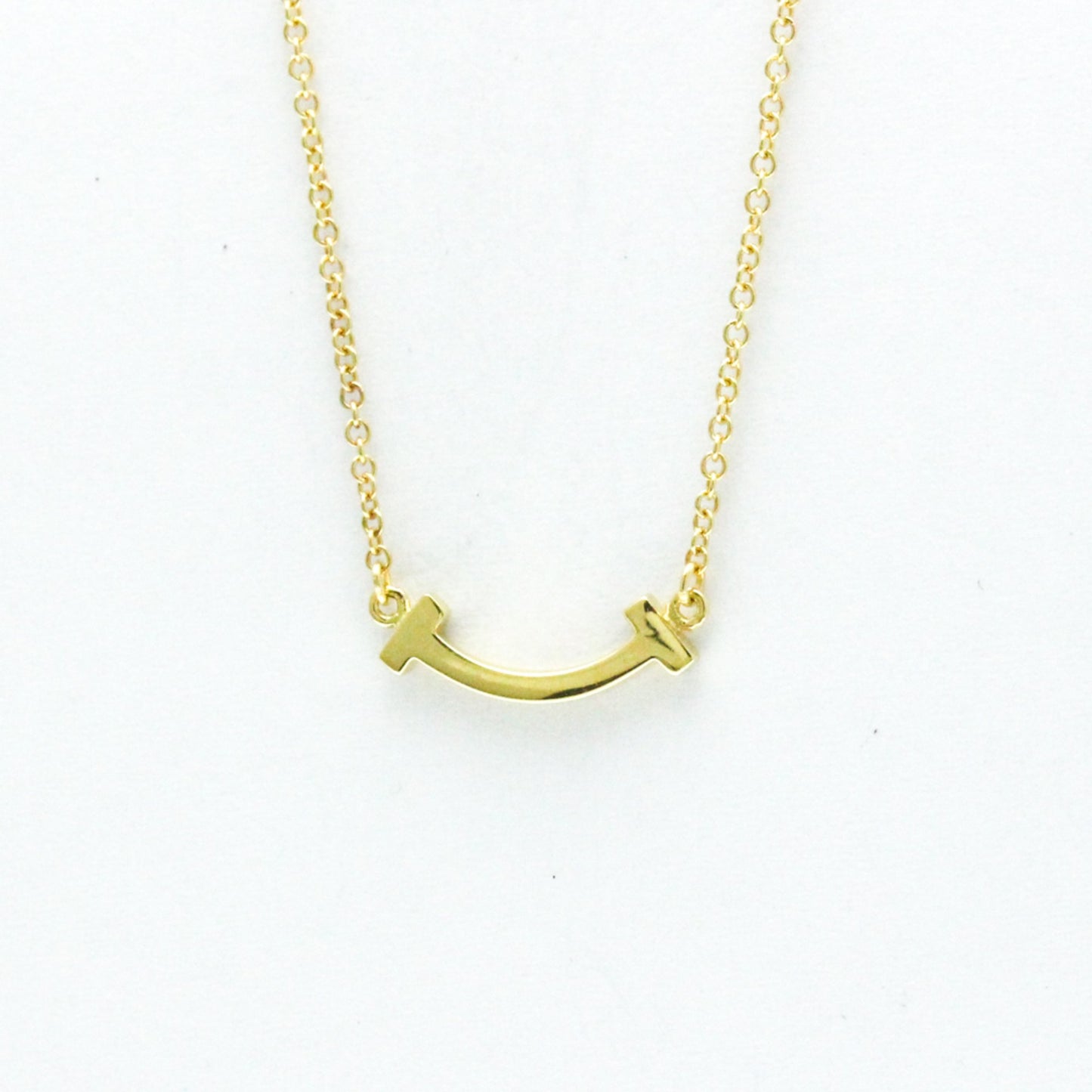 Tiffany & Co T Smile, Gold, Yellow Gold, necklace