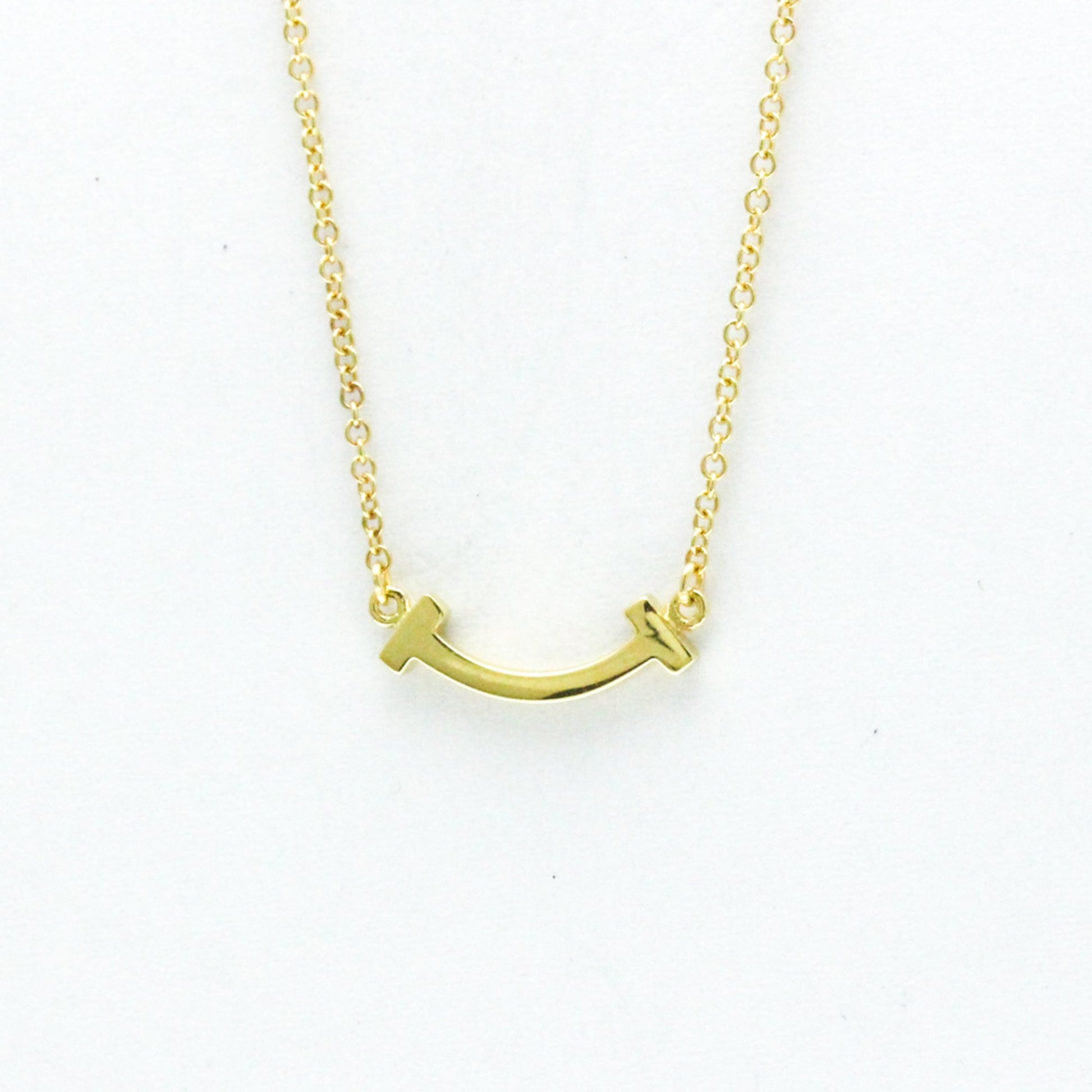 Tiffany & Co T Smile, Gold, Yellow Gold, necklace