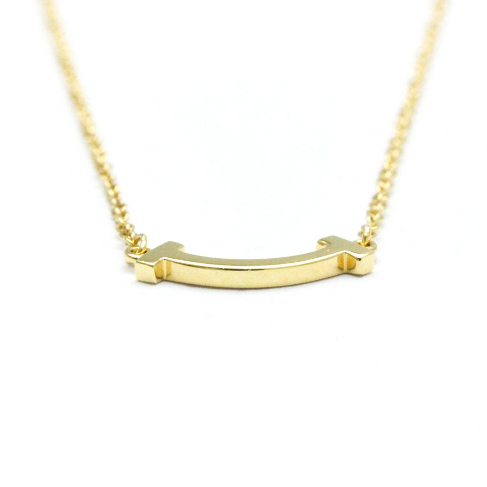 Tiffany & Co T Smile, Gold, Yellow Gold, necklace