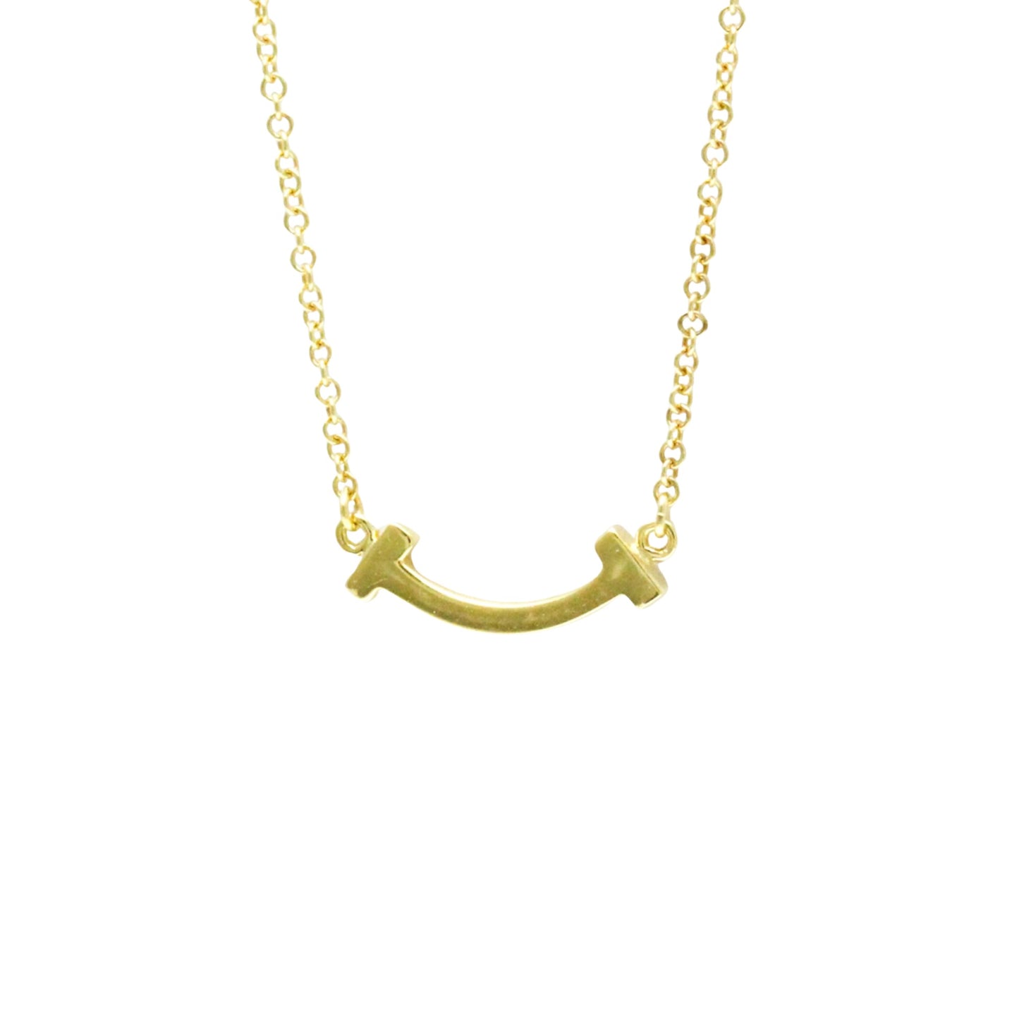 Tiffany & Co T Smile, Gold, Yellow Gold, necklace