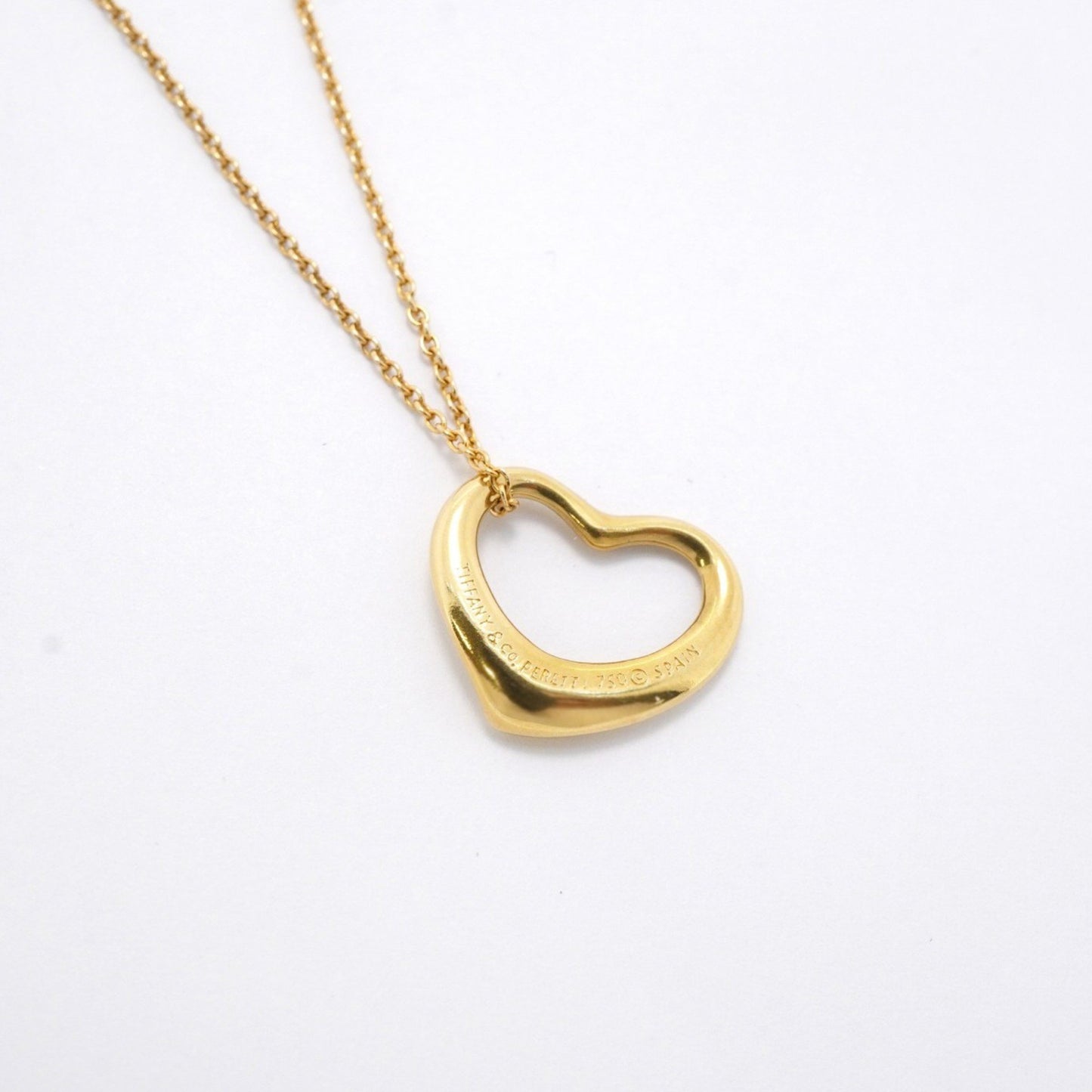 Tiffany & Co Open Heart, Gold, Yellow Gold, necklace