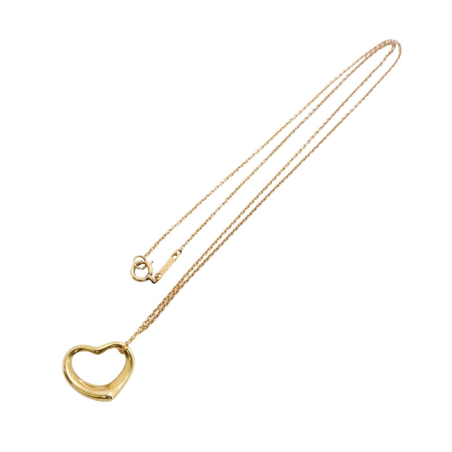 Tiffany & Co Open Heart, Gold, Yellow Gold, necklace