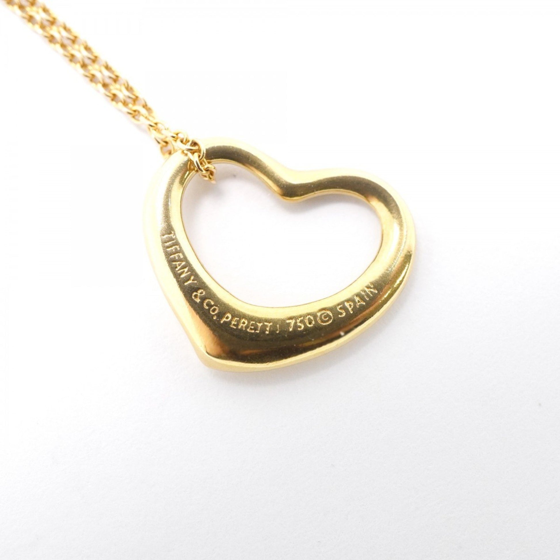 Tiffany & Co Open Heart, Gold, Yellow Gold, necklace