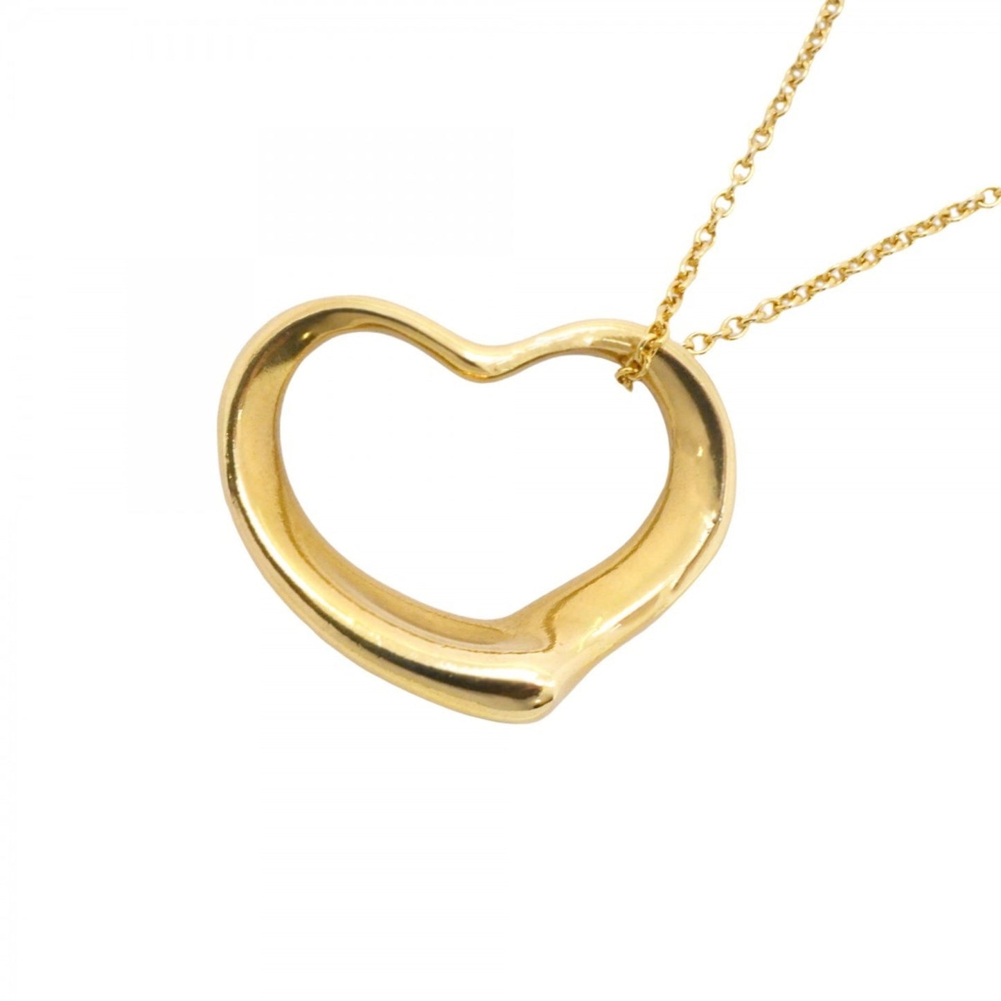 Tiffany & Co Open Heart, Gold, Yellow Gold, necklace