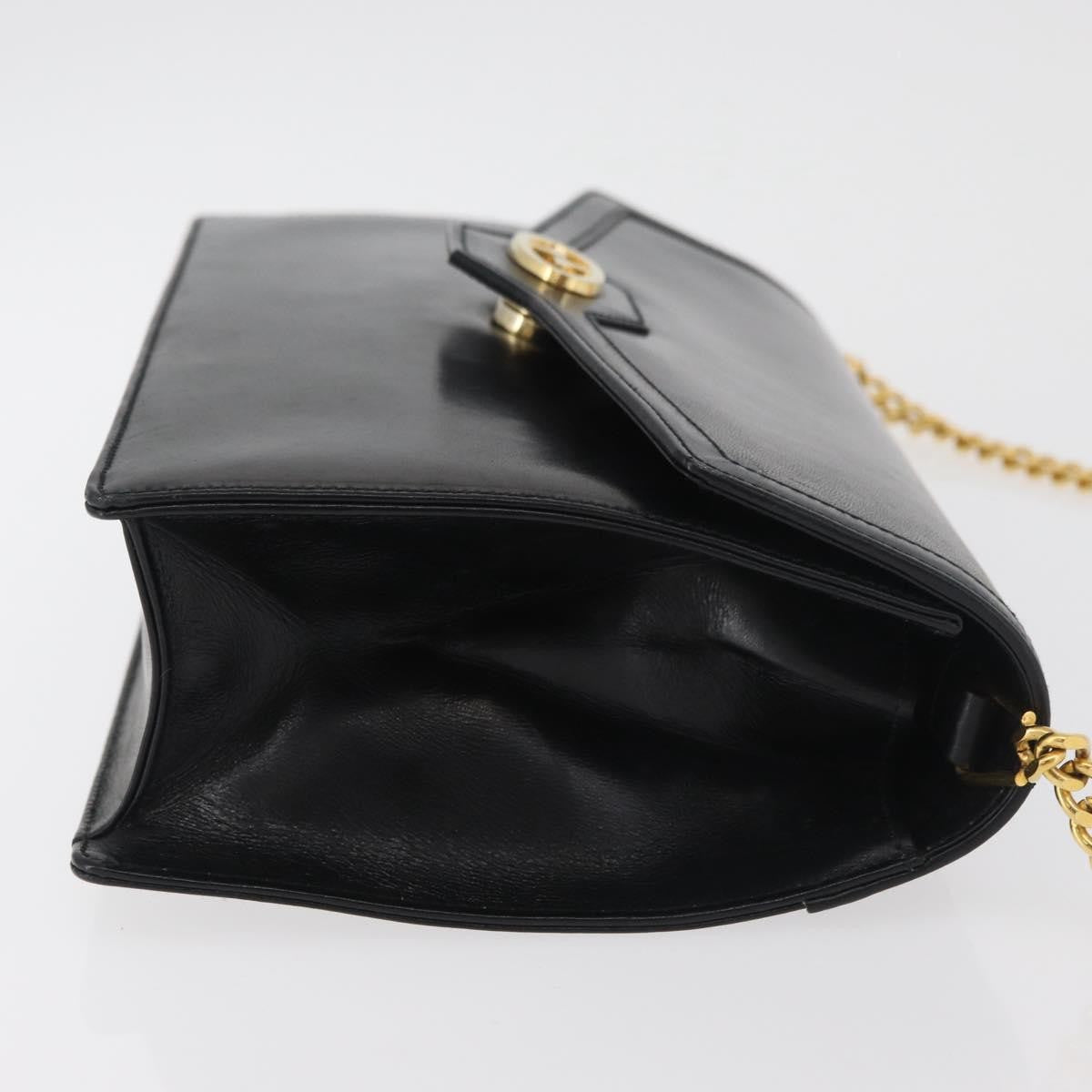 Gucci Shoulder Leather, Black, Leather, Shoulder Bag