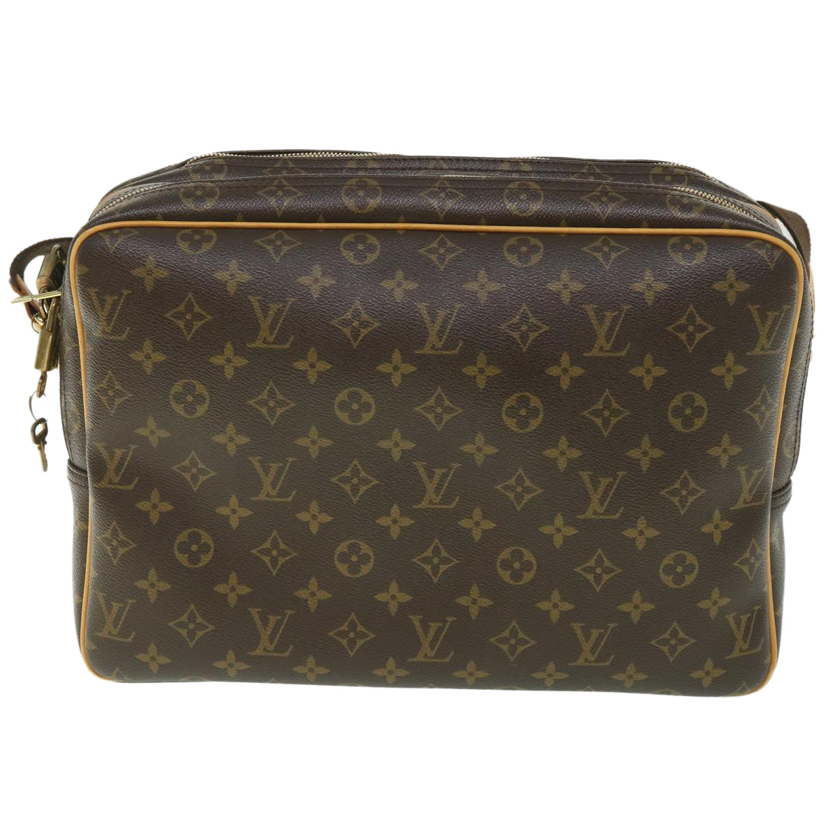 Louis Vuitton Reporter, Brown, Canvas, shoulder