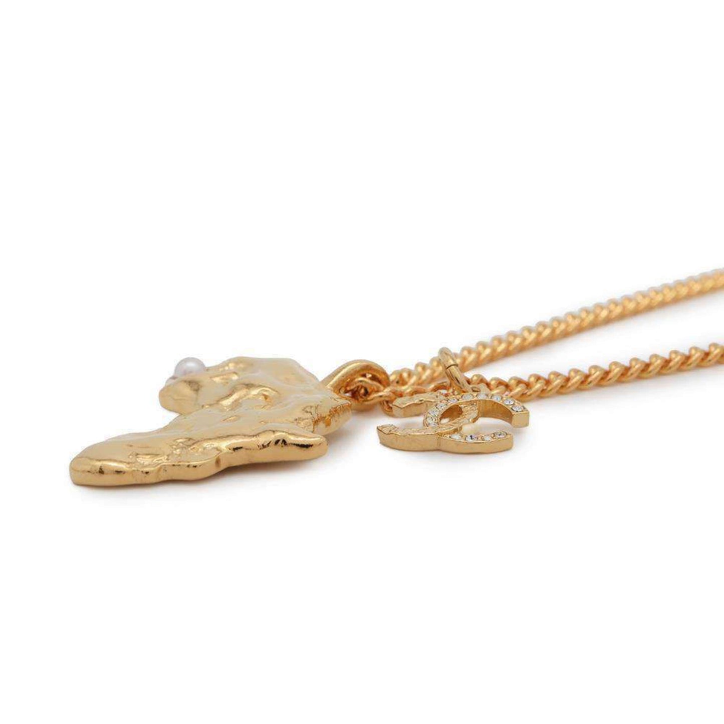 Chanel Coco Mark, Gold, Metal, necklace