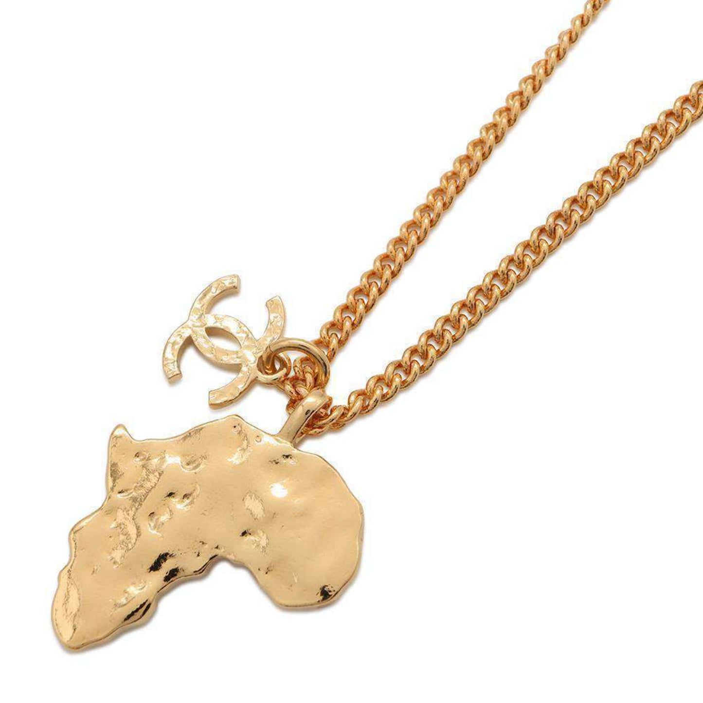 Chanel Coco Mark, Gold, Metal, necklace