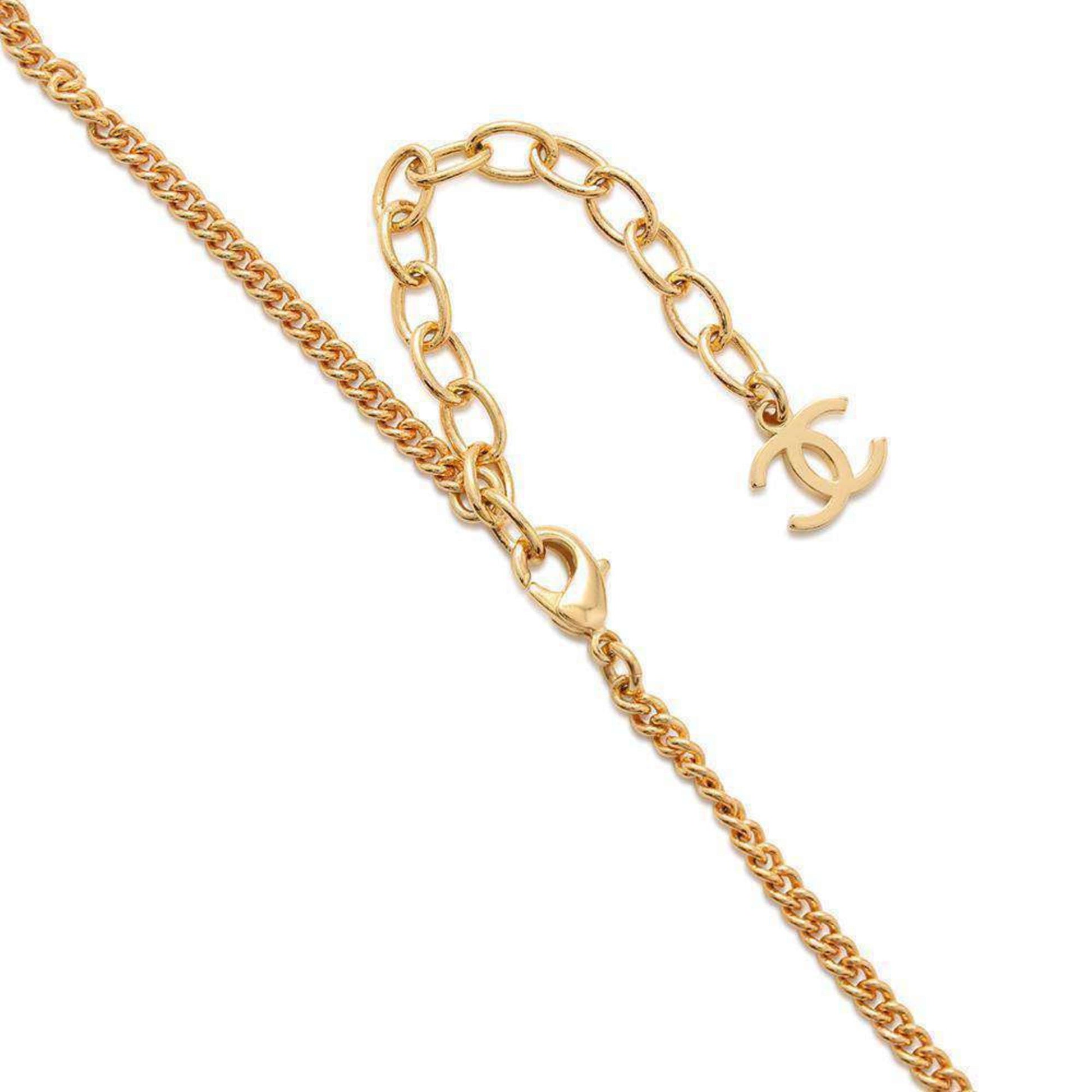 Chanel Coco Mark, Gold, Metal, necklace