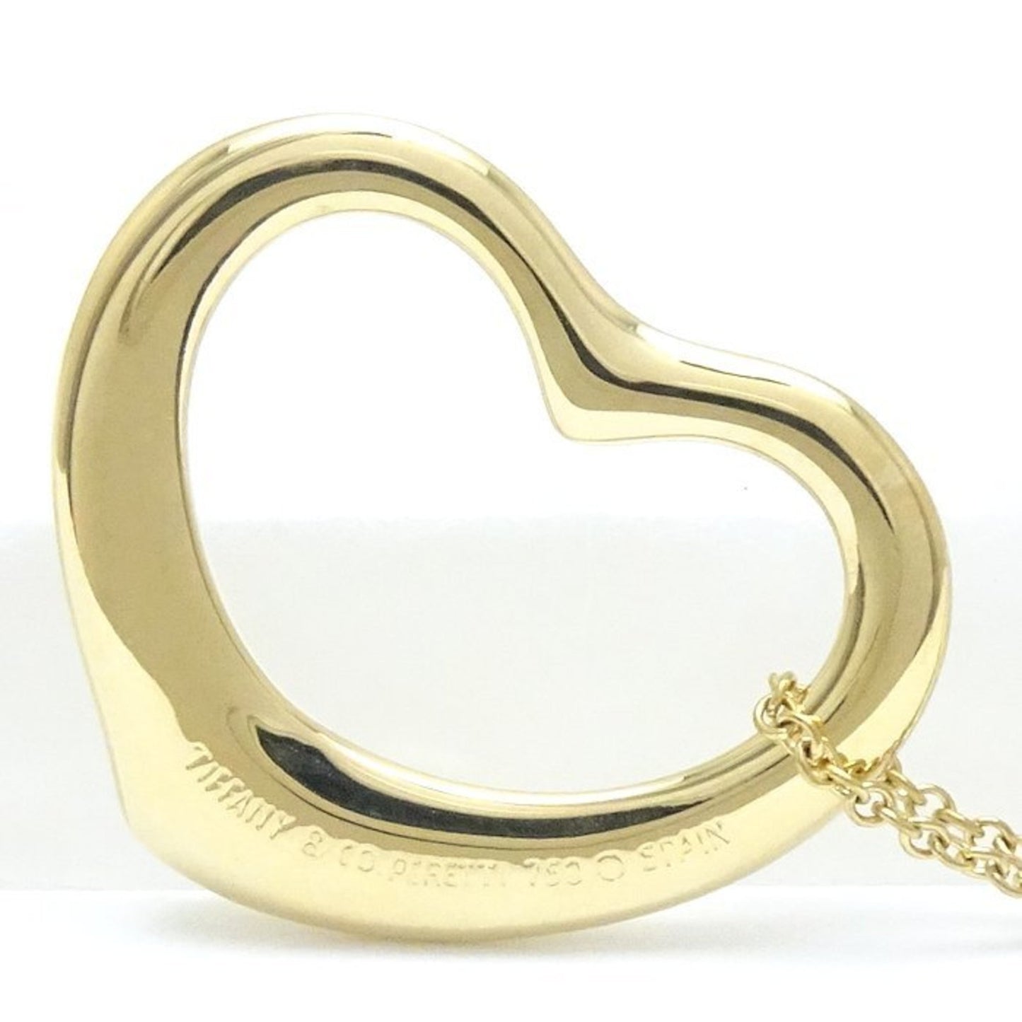 Tiffany & Co Open Heart, Gold, Yellow Gold, necklace