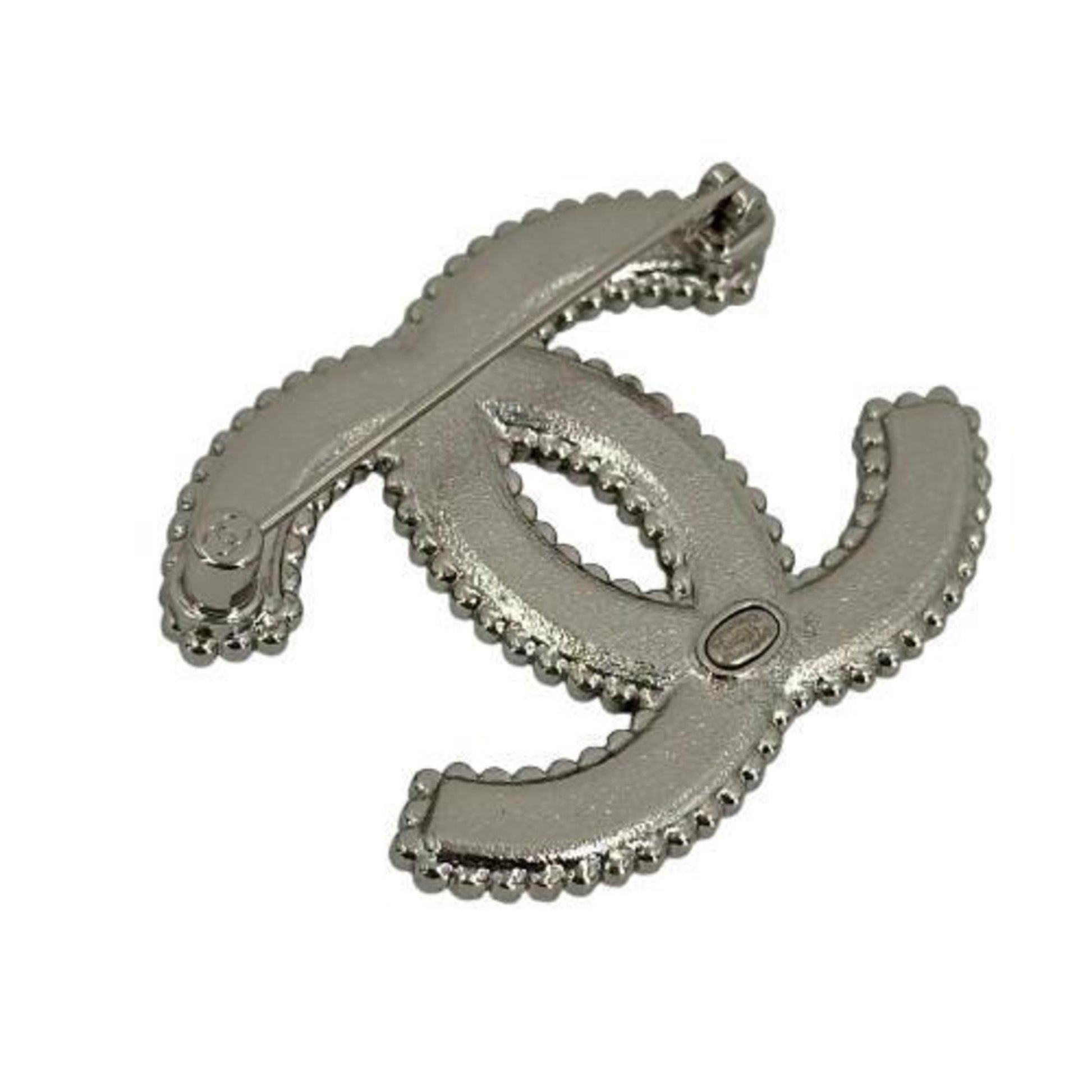 Chanel Coco Mark, Black, Leather, brooch