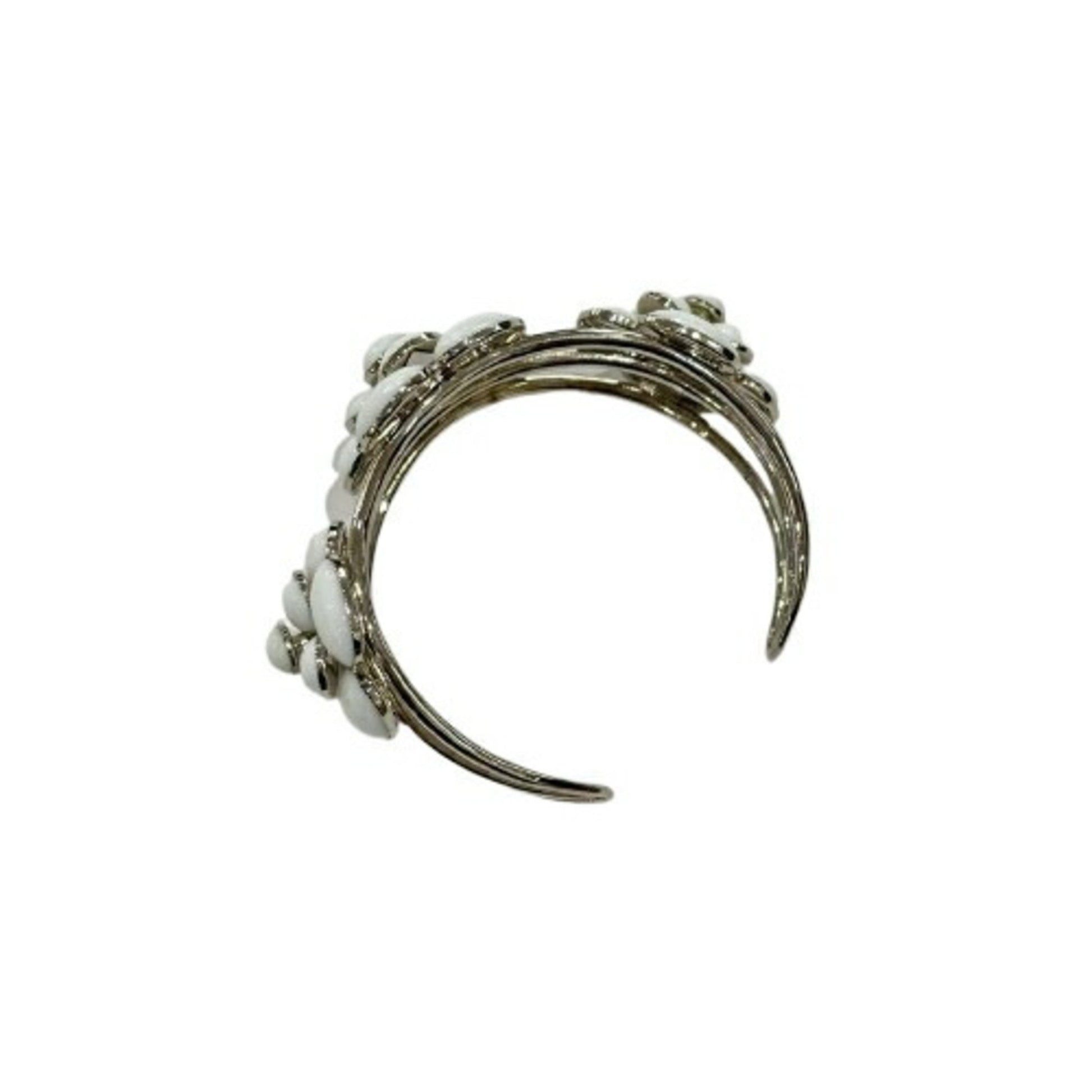 Chanel Camellia, Silver, Metal, bracelet