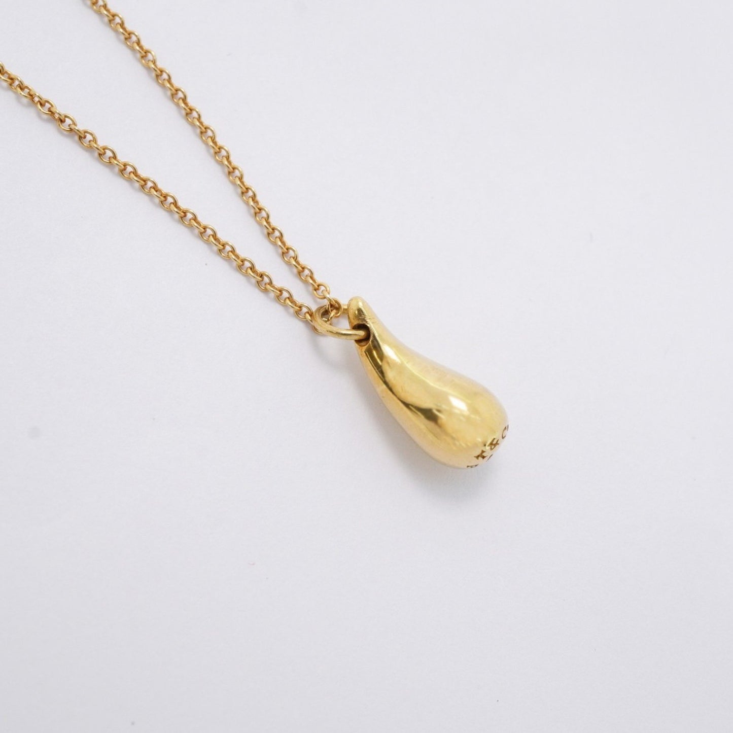 Tiffany & Co Teardrop, Gold, Yellow Gold, necklace