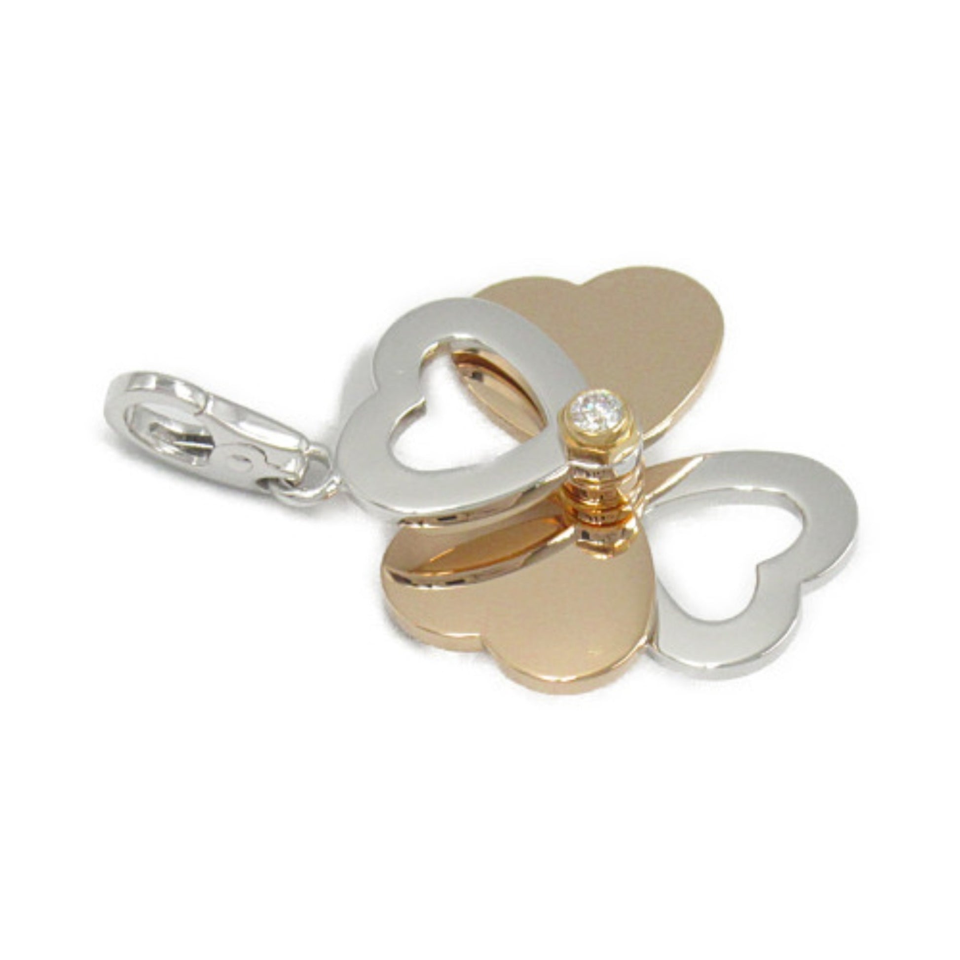 Cartier CLover Diamond, Gold, White Gold, brooch