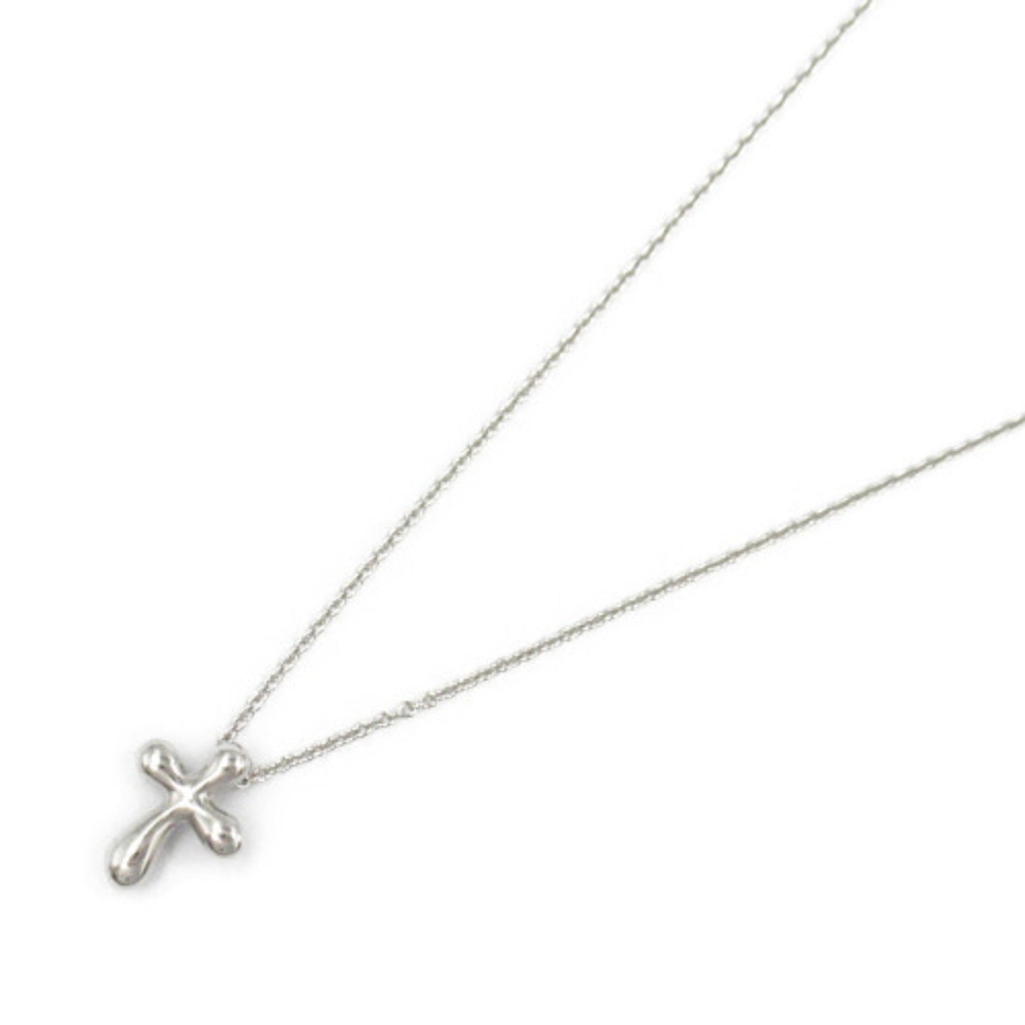 Tiffany & Co Croix, Silver, Platinum, necklace