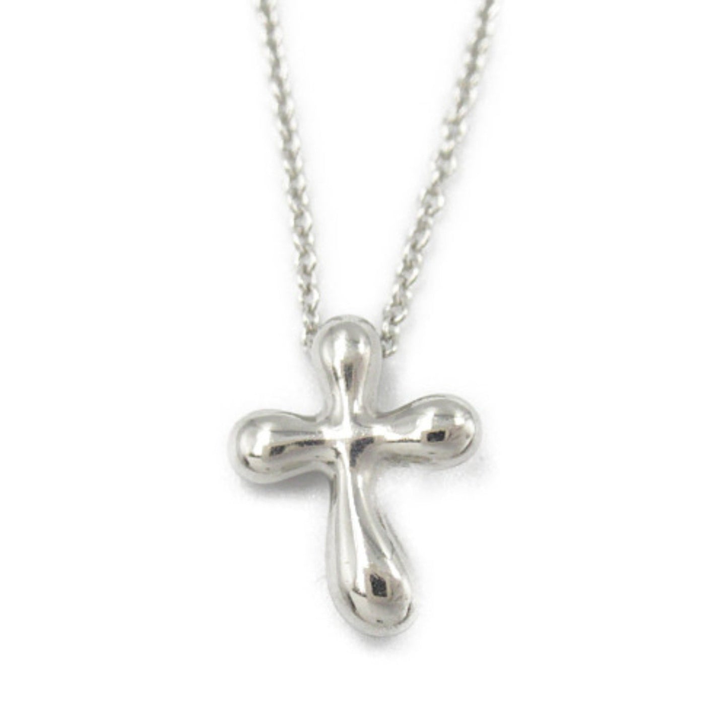 Tiffany & Co Croix, Silver, Platinum, necklace