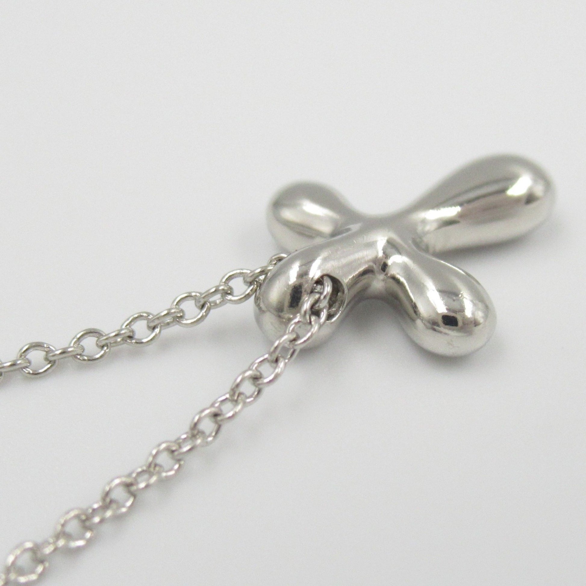 Tiffany & Co Croix, Silver, Platinum, necklace