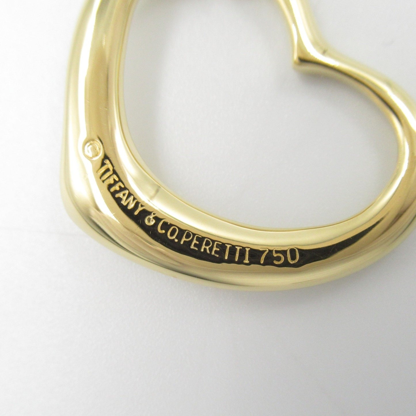 Tiffany & Co Open Heart, Gold, Yellow Gold, necklace