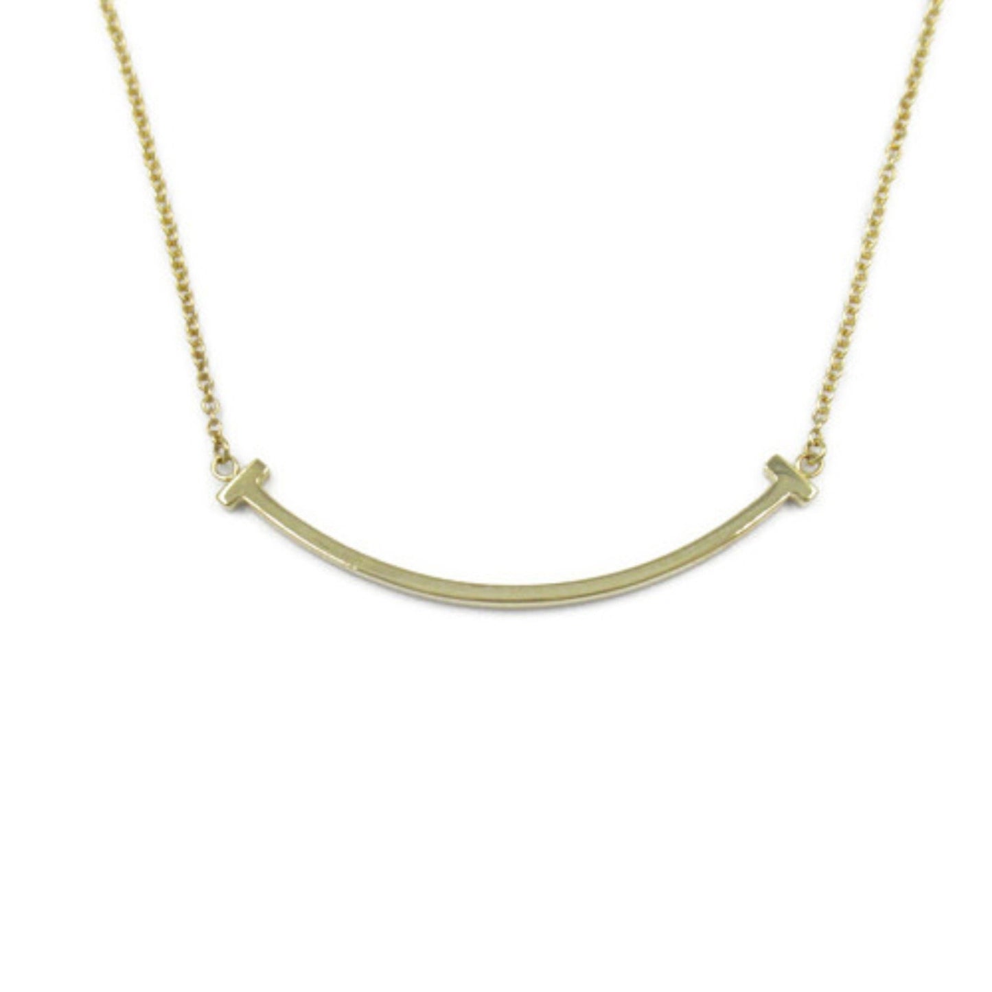 Tiffany & Co T Smile, Gold, Yellow Gold, necklace