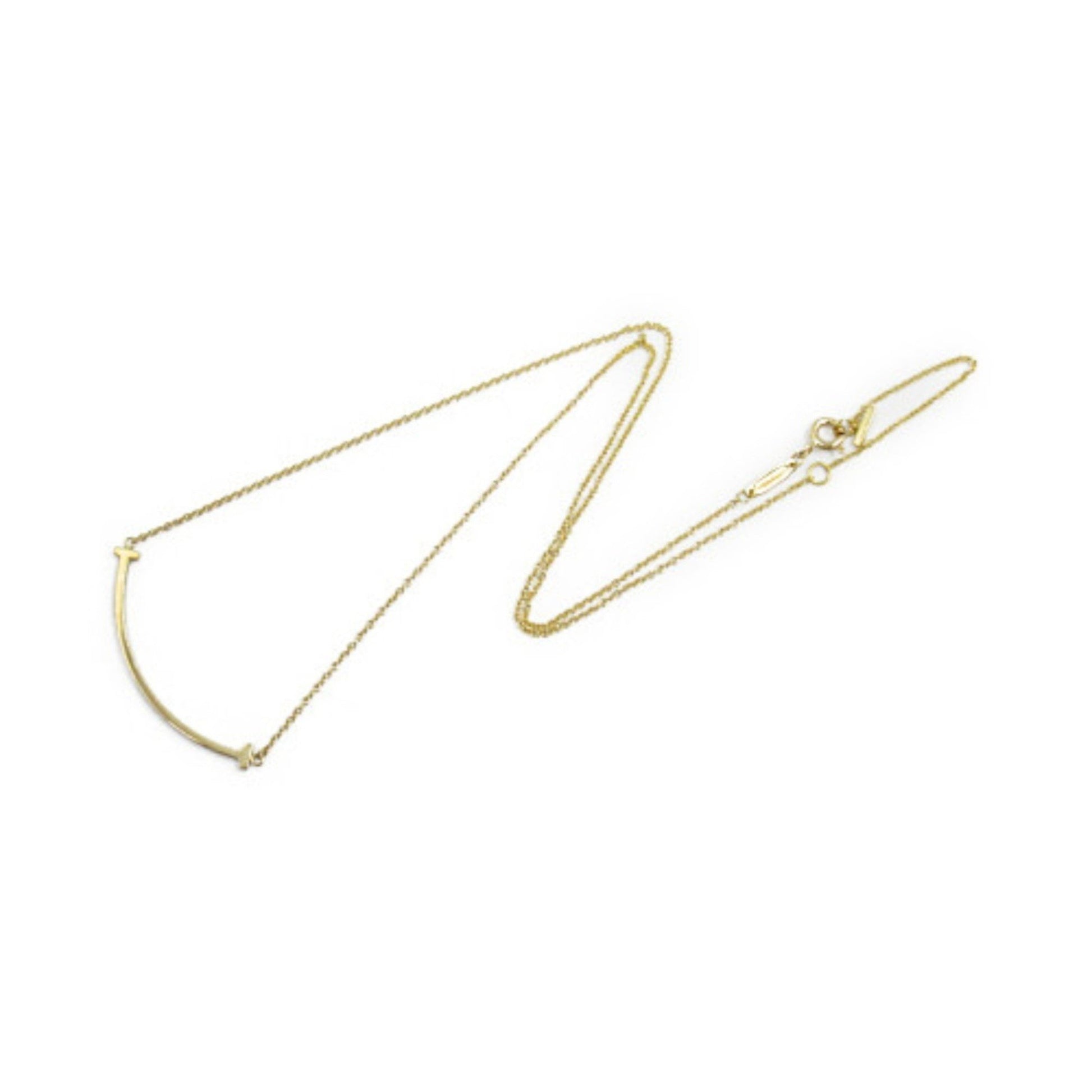 Tiffany & Co T Smile, Gold, Yellow Gold, necklace