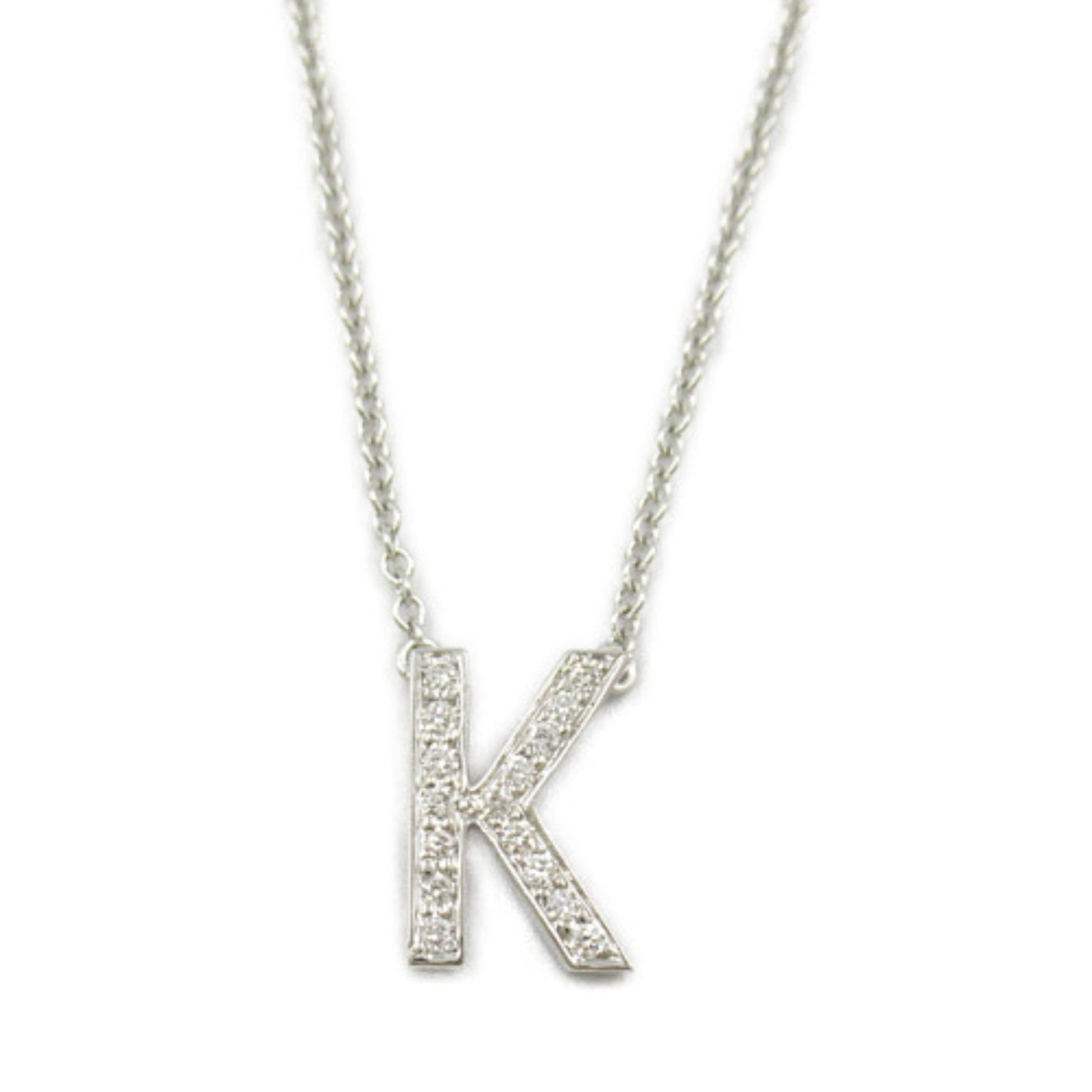 Tiffany & Co Alphabet, Silver, Platinum, necklace