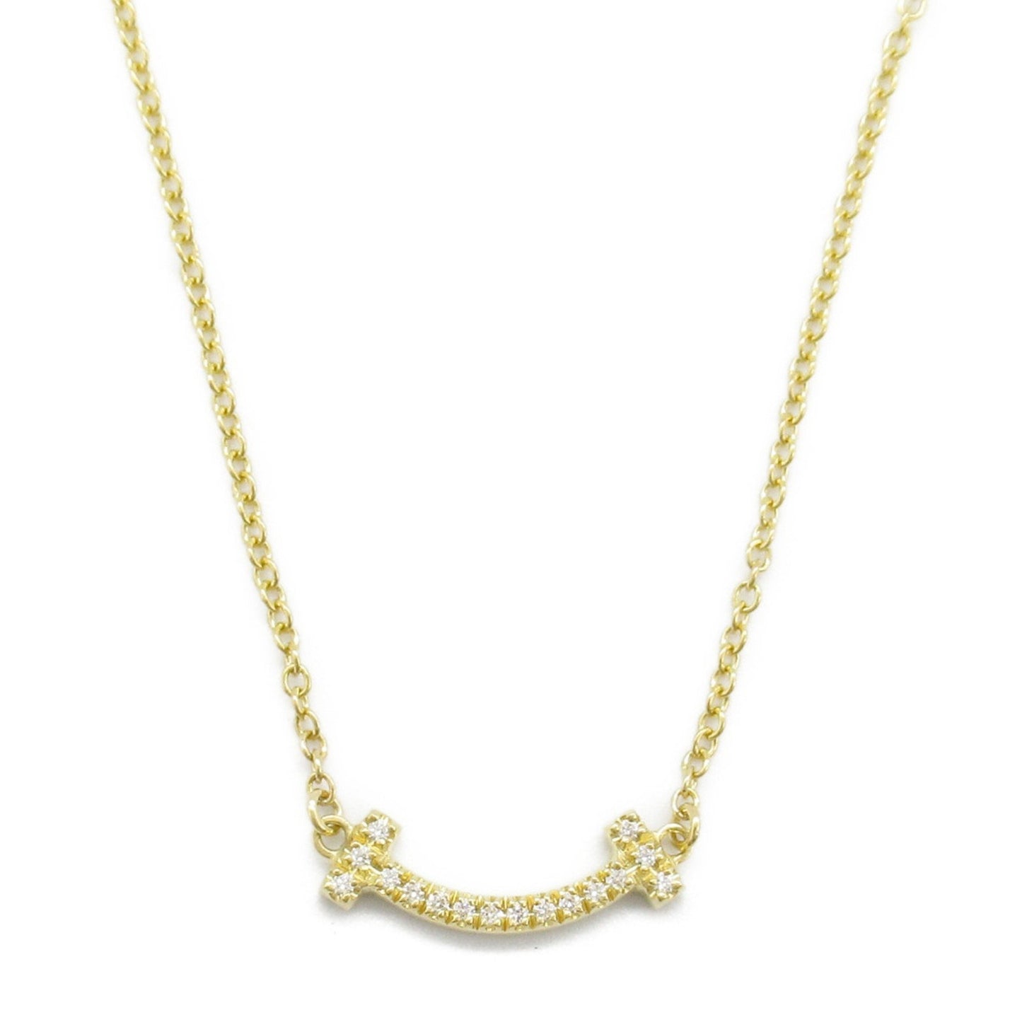 Tiffany & Co T Smile, Gold, Yellow Gold, necklace