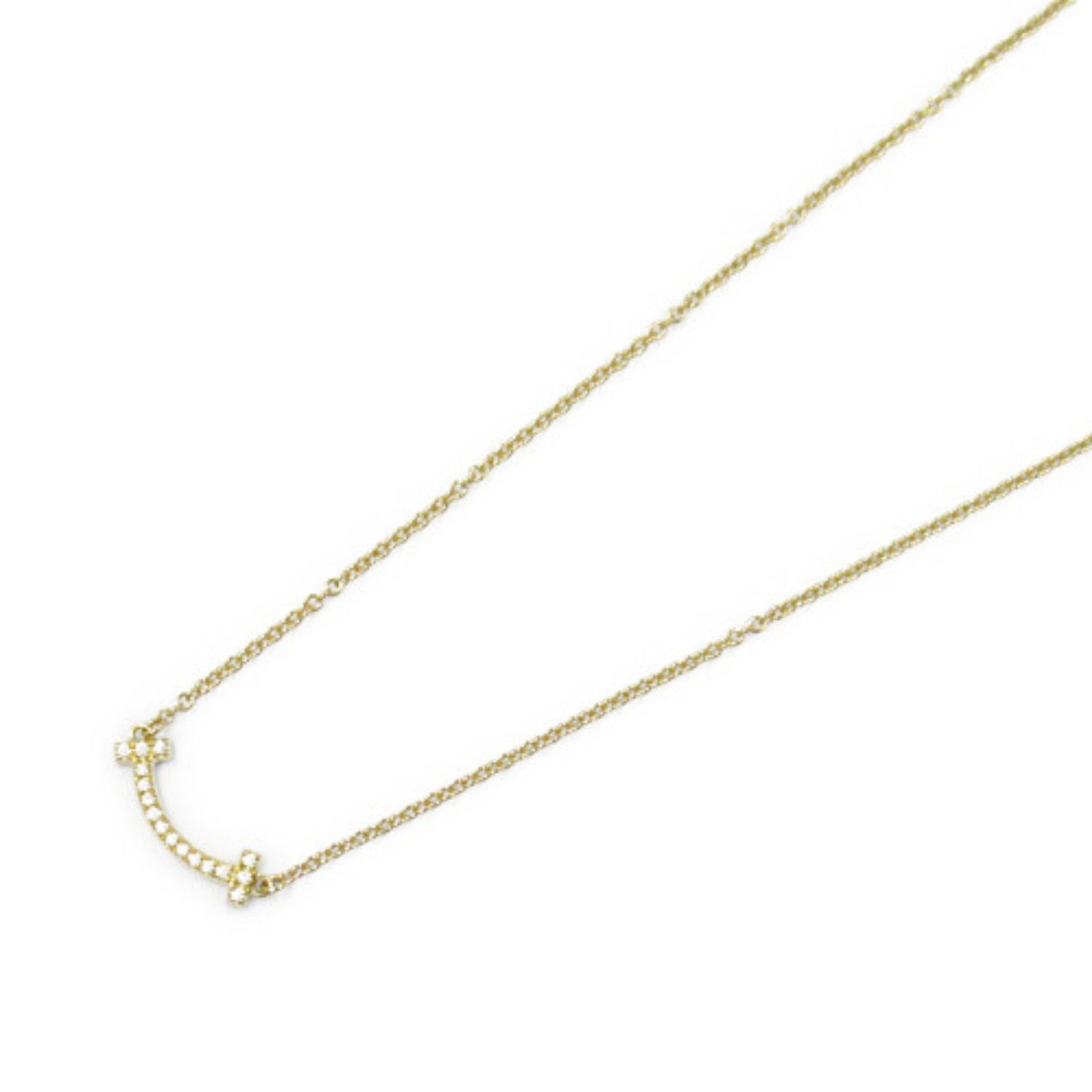 Tiffany & Co T Smile, Gold, Yellow Gold, necklace