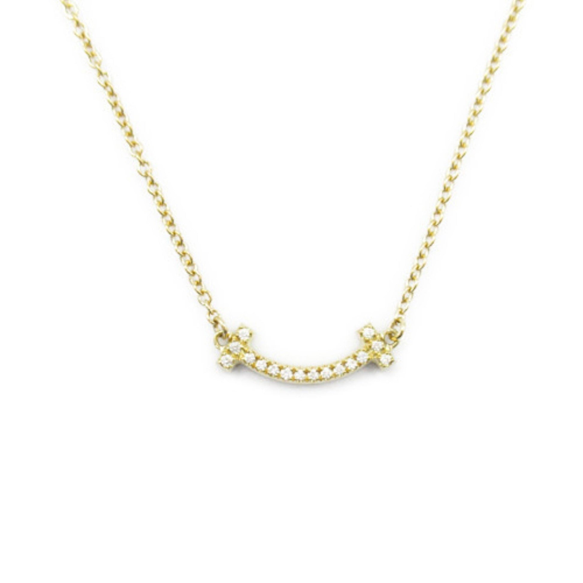 Tiffany & Co T Smile, Gold, Yellow Gold, necklace