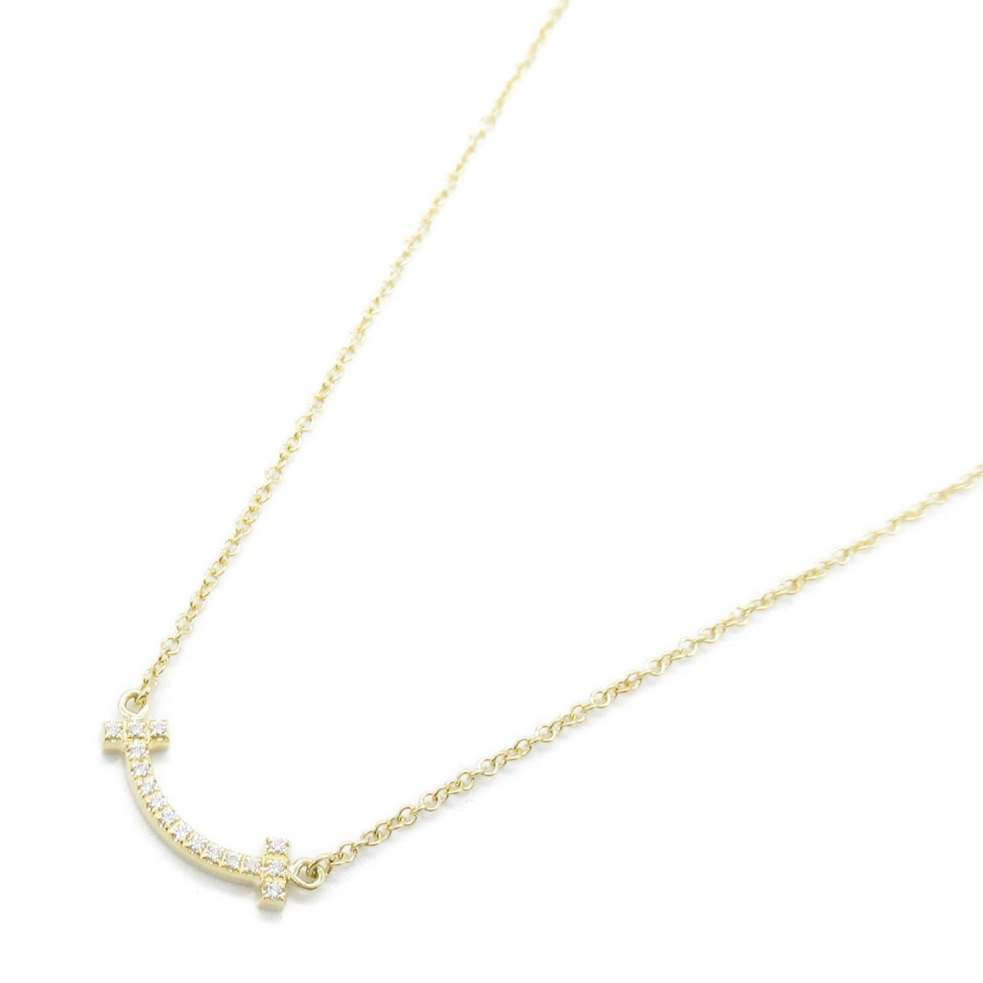 Tiffany & Co T Smile, Gold, Yellow Gold, necklace